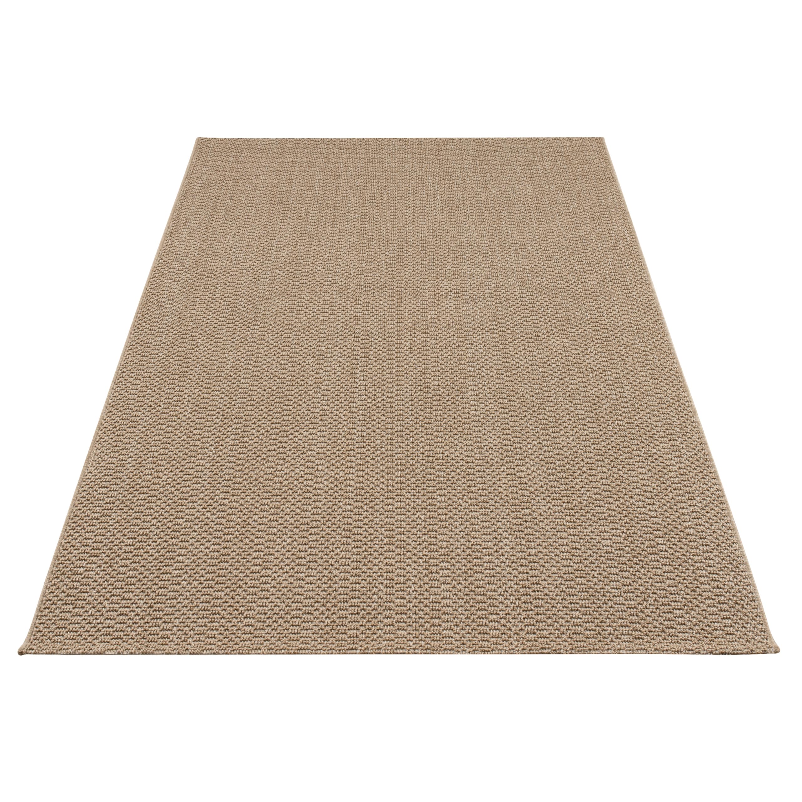 Paco Home Tappeto Esterno ed Interno Effetto Juta Naturale - Robusto, Impermeabile - per Balcone, Cucina, Corridoio, Terrazza - Tinta Unita Toni Naturali, Dimensione:160x220 cm