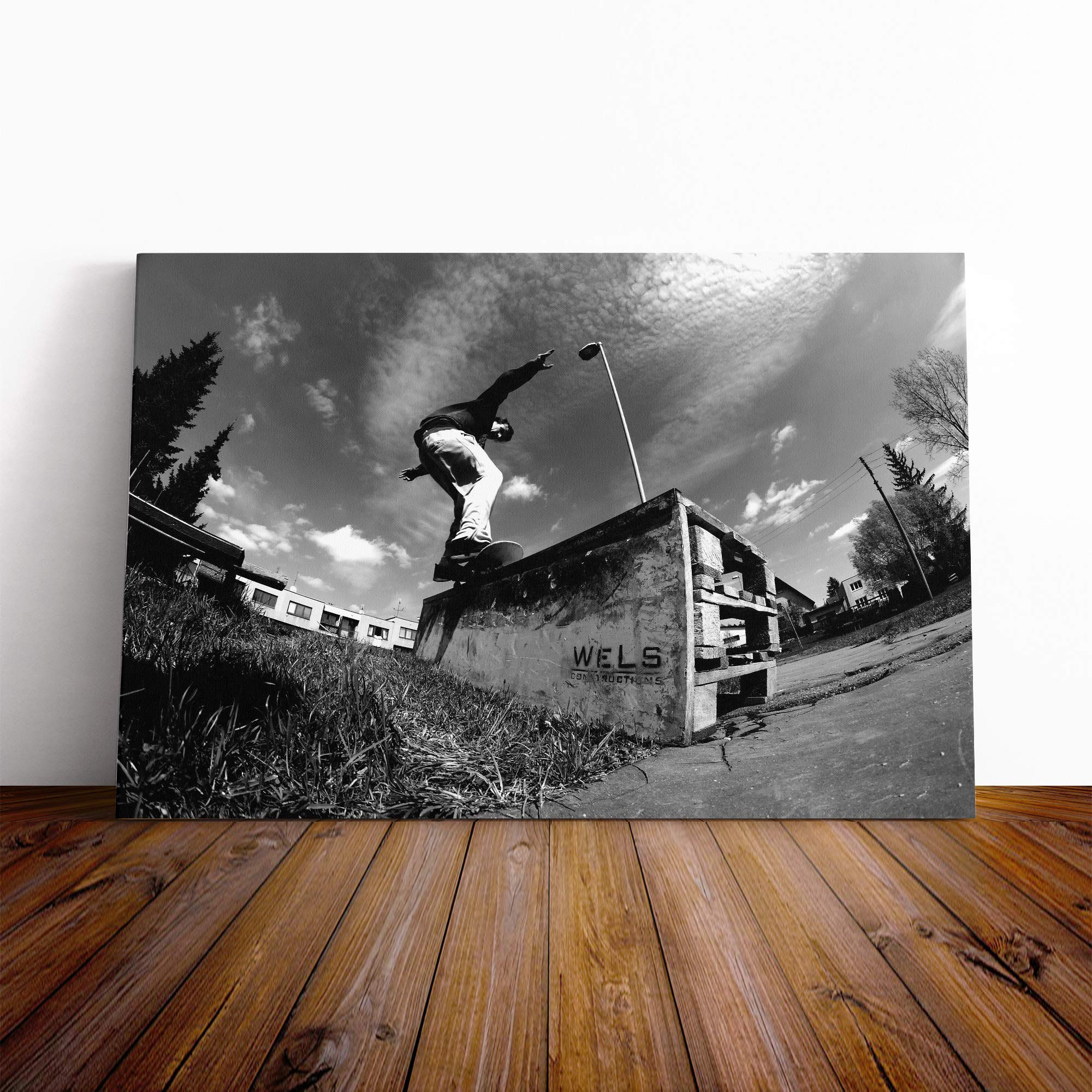 Skateboarding Vol.4 Canvas Print | Gallery Wrapped 30mm Frame Wall Art | 20x14 inches | Ready to Hang | Modern Picture | Living Room Bedroom Lounge Office