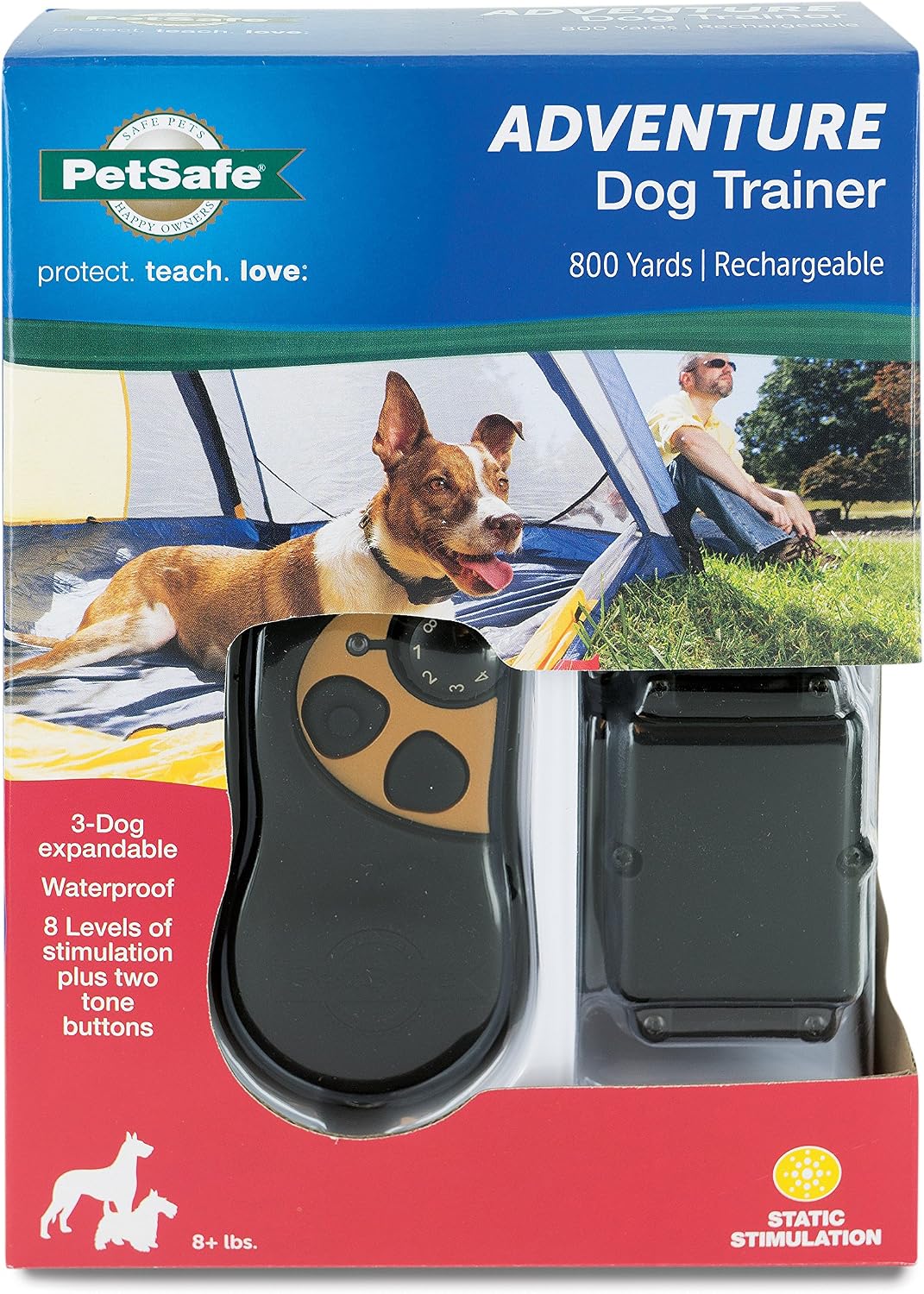 PetSafe Adventure Dog Remote Training Collar with Tone and Static Stimulation, Up to 800 Yards, Rechargeable, Waterproof
