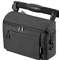 Vista 7 de Organizador universal para cochecito de bebé, espacio grande con portavasos aislado, bolsa de pañales desmontable, correa de hombro ajustable