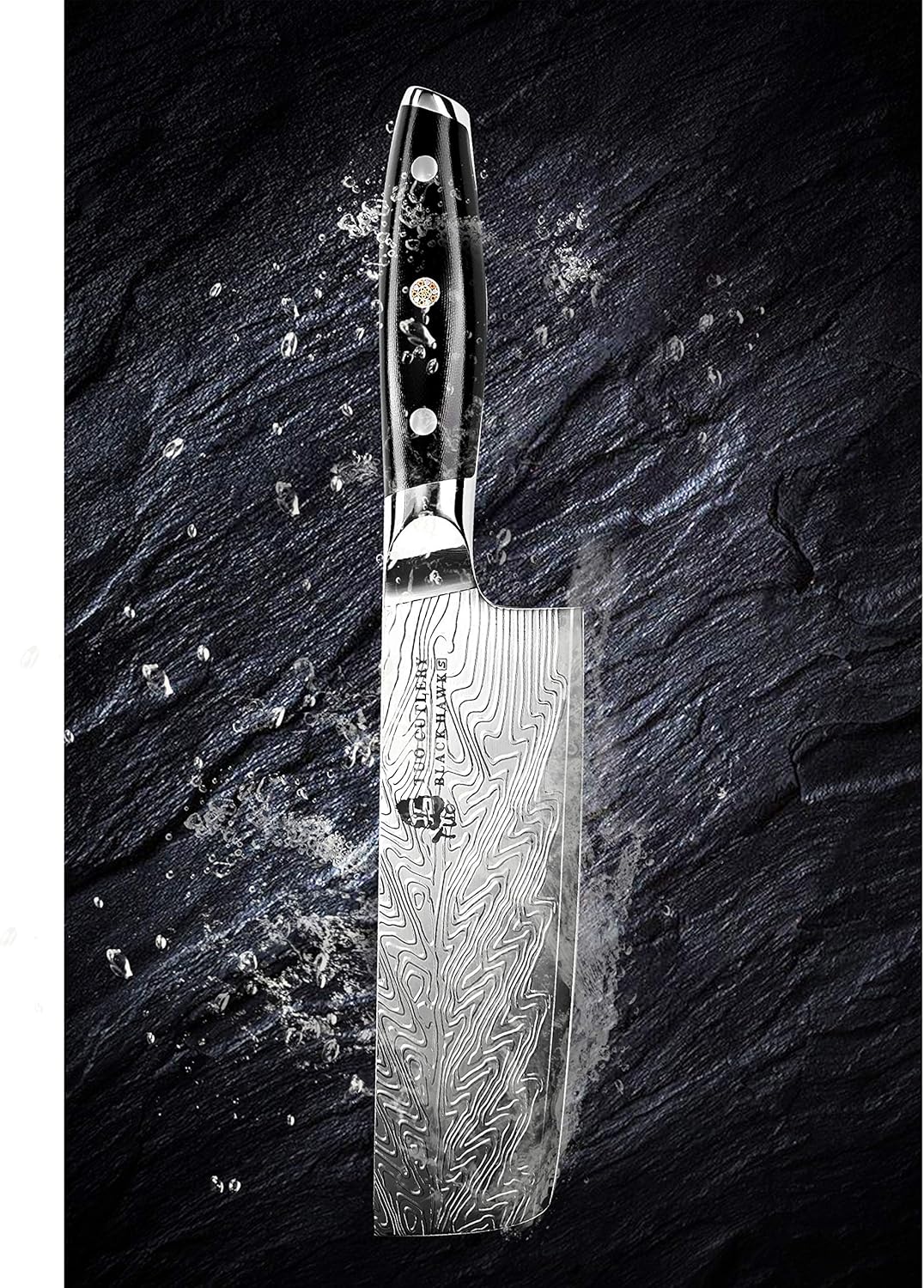 TUO Nakiri Knife - Vegetable Cleaver Knife 6.5-inch High Carbon Stainless Steel - Japanese Kitchen Knives with G10 Full Tang Handle - Black Hawk-S Knives Including Gift Box : Sports & Outdoors