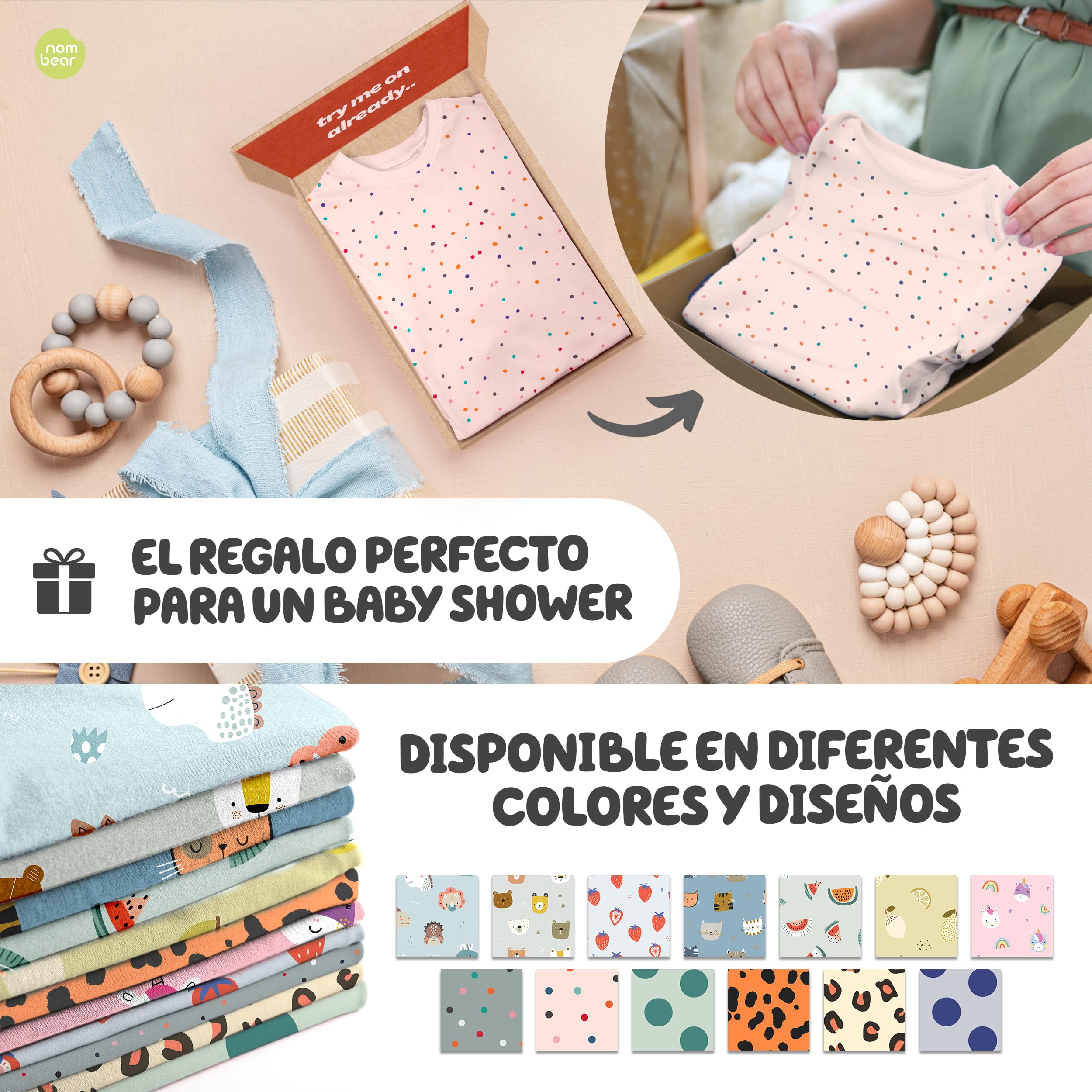 Nombear Baberos Bebé Impermeables con Mangas - Babero con Mangas Impermeable para BLW, desde 6 Meses, Fácil de Limpiar y de Secado Rápido