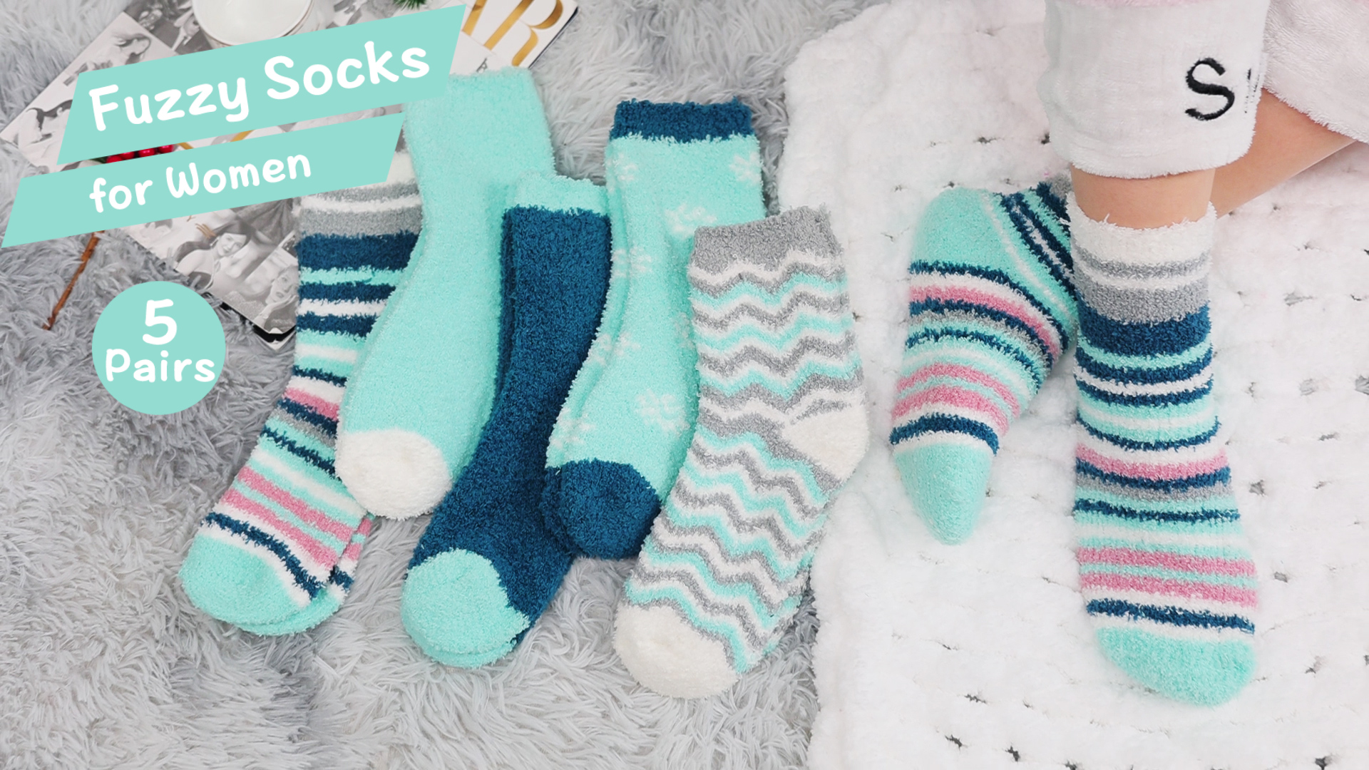 Pack De 2 Pares De Calcetines Suaves Con Corazones - Burdeos - Mujer