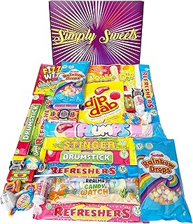 Simply Sweets retro sweet hamper gift box. Packed with the best retro sweet. A perfect present for Birthdays, Get Well Soon, Christmas. Packed in a fun stylish unique box.