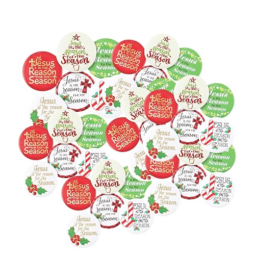 Jesus Is The Reason For The Season Christmas Buttons, Festive