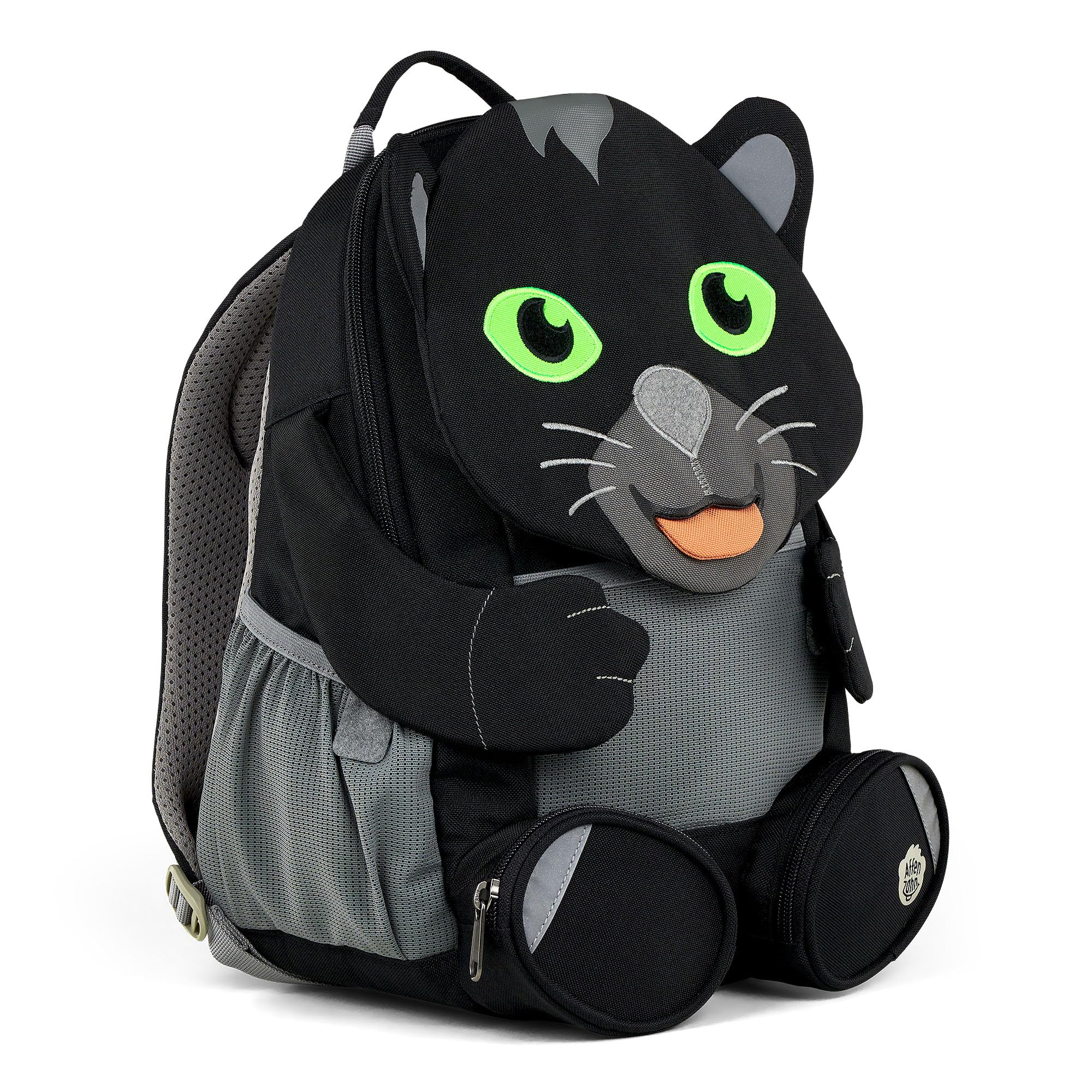 Affenzahn Panther Backpack for Kids, 3-5 Yrs Old - Water-Repellent Toddler Backpack for Daycare &amp; Preschool - Cute Bookbag for Girls &amp; Boys with Functional Pull-Out Tongue - Does Not Fit an A4 Folder