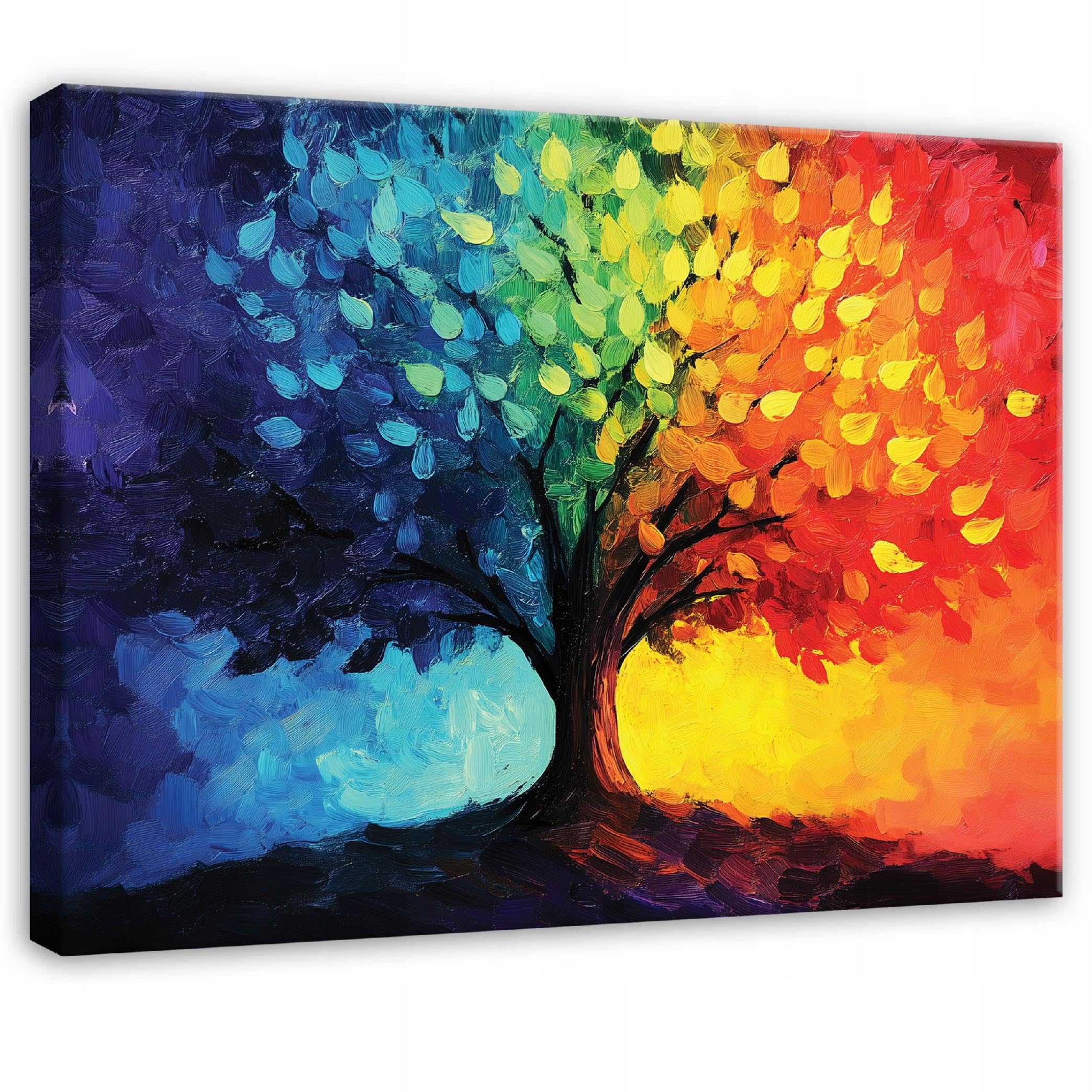 WallArena - Canvas Art - TREE - 120x80 cm Prints - Picture On Canvas - XXL Large Wall Art For Living Room & Bedroom - Modern Living Room Wall Art - Art Canvas Print Colorful art