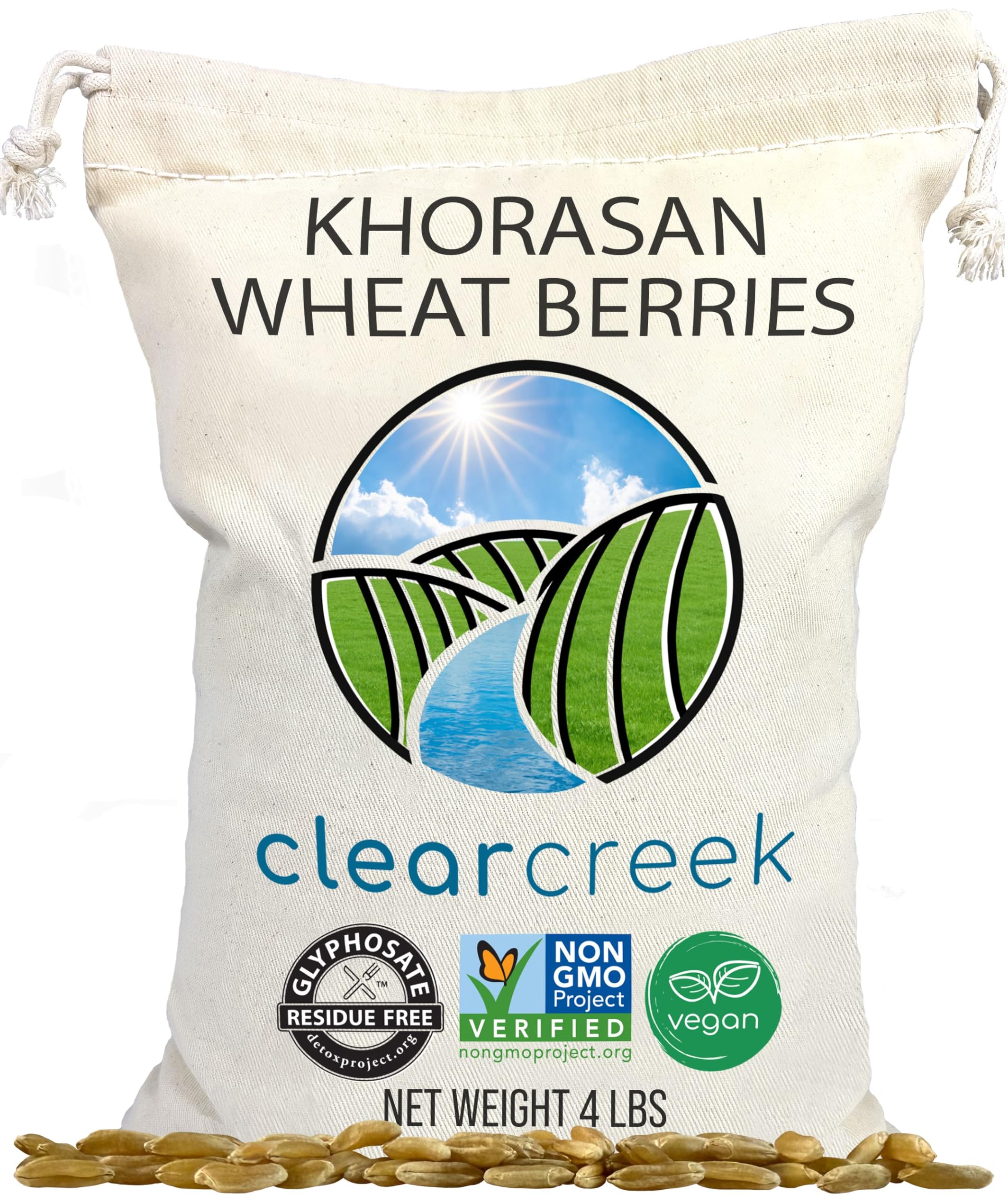 CLEAR CREEK Certified Glyphosate Residue Free Khorasan Wheat - dried grains and rice | Mubboo