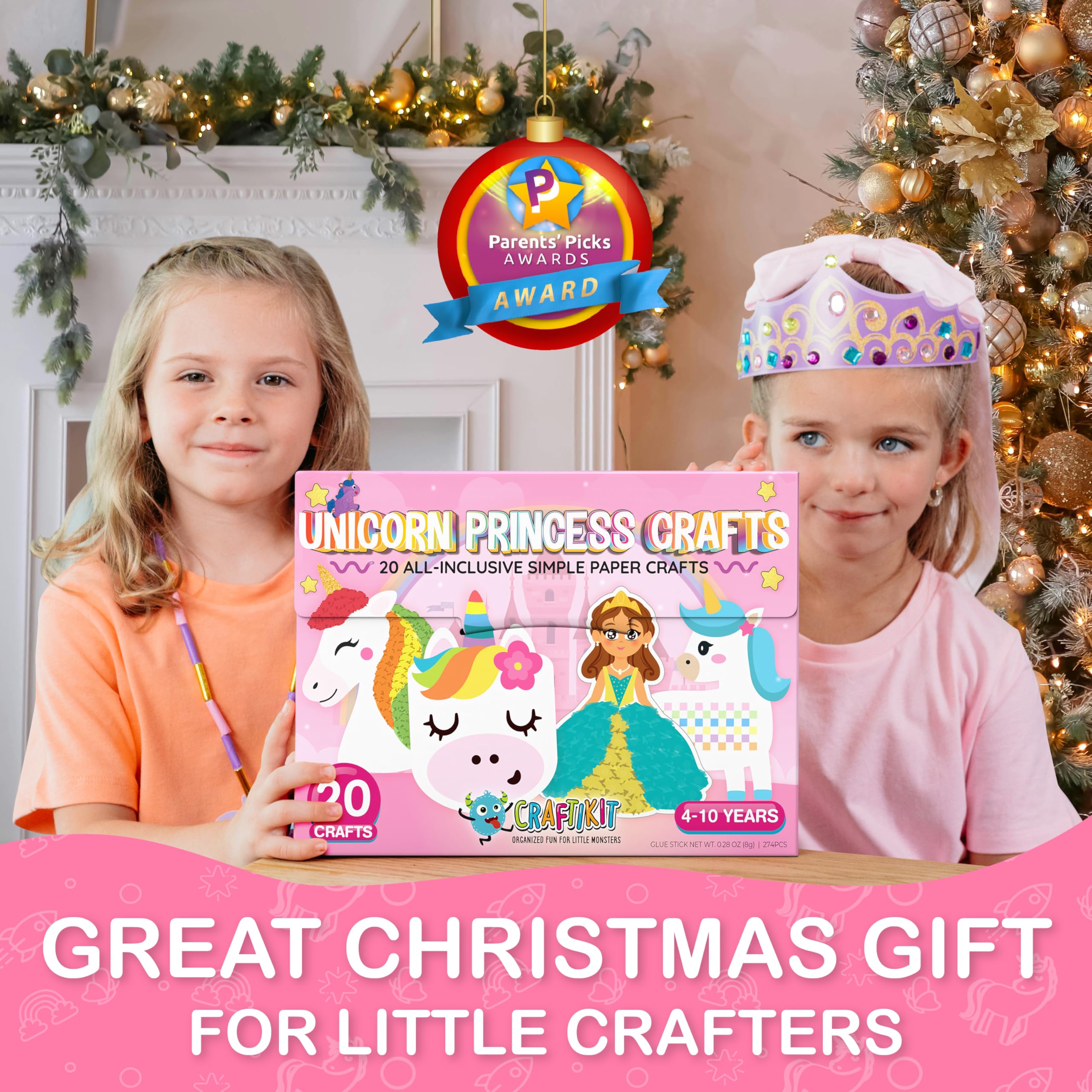® - Kit de 20 manualidades de princesas y unicornios para niños de 3 a 10 años, kits de manualidades infantiles galardonado con todo incluido, divertida caja de manualidades para preescolar 2