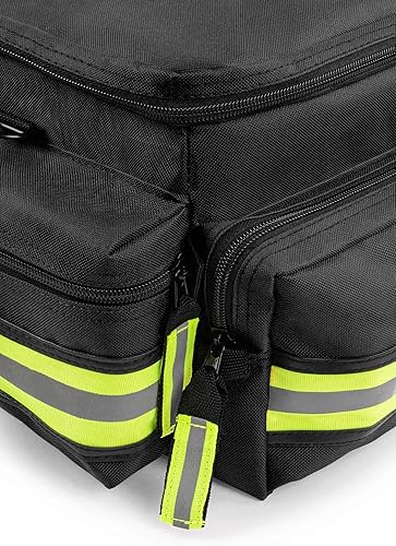 Miniatura 7 de Scherber First Responder - Kit de trauma profesional para EMTEMS, aprobado por HSAFSA, bolsa reflectante con 8 bolsillos y compartimentos con