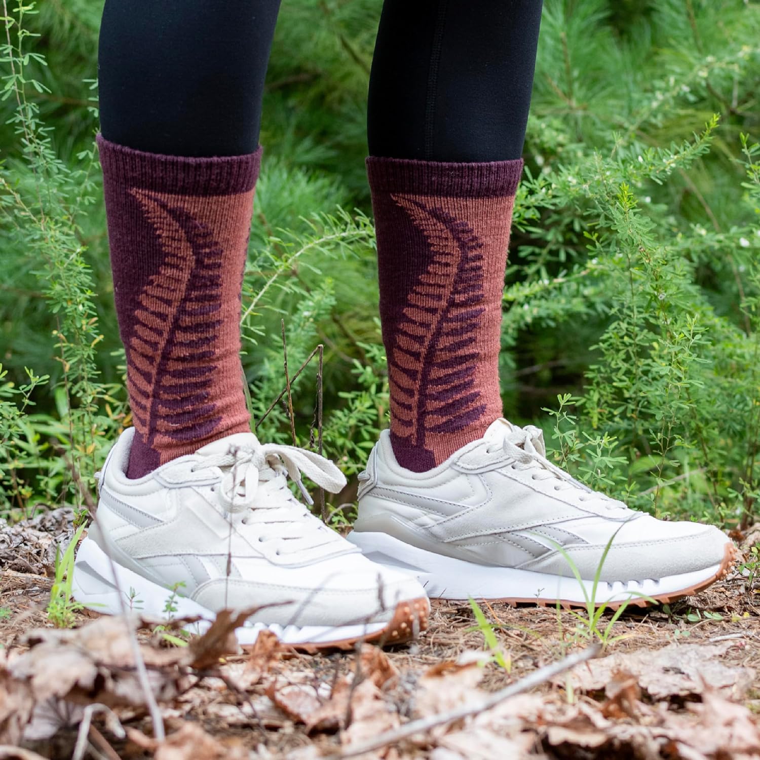 Farm to Feet Everyday - Greenville Fern Light Cushion Crew Merino Wool Socks