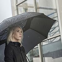 Vista 5 de Paraguas de golf abierto automático de 62/68 pulgadas, extra grande, ventilado, resistente al viento, impermeable, doble toldo