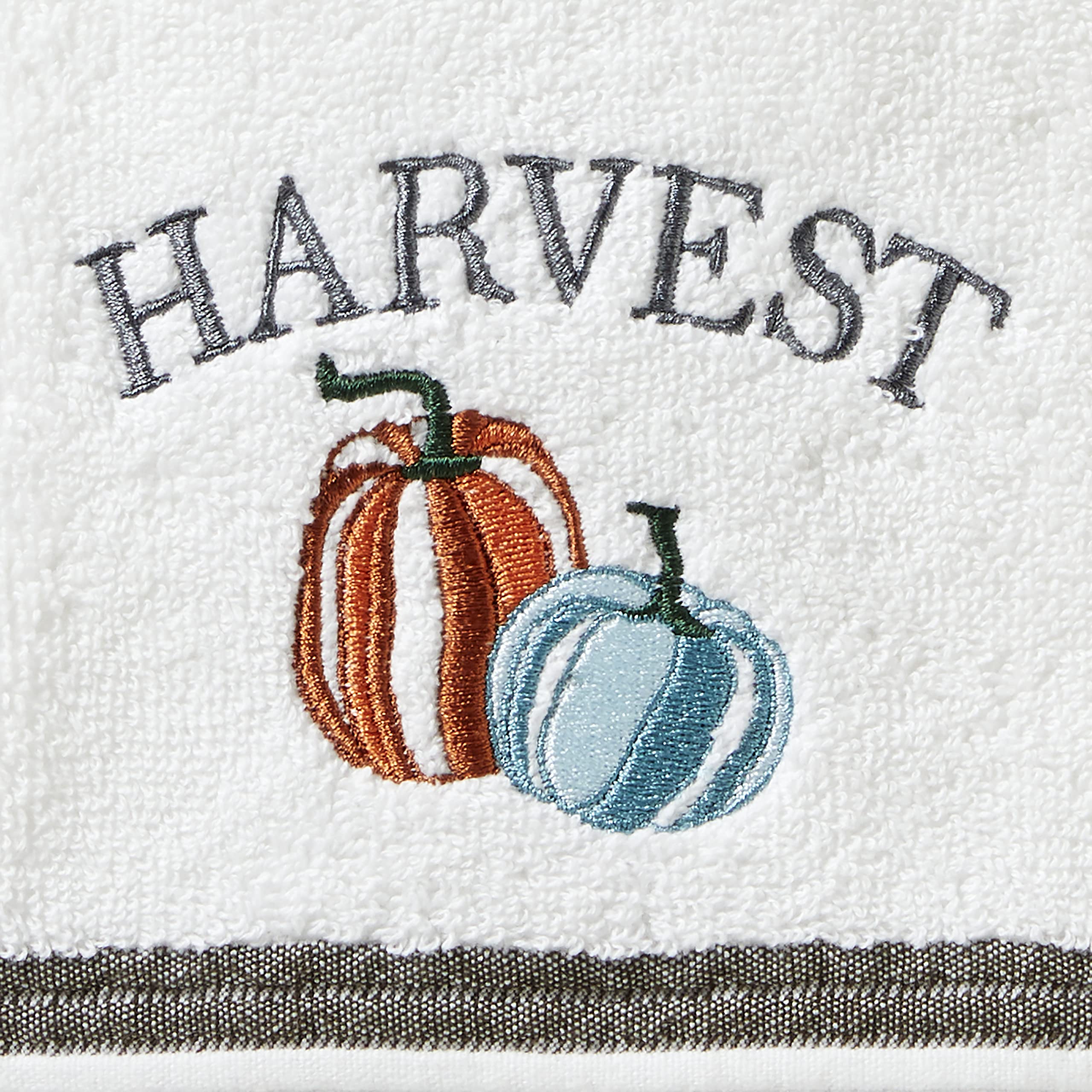 Fall Nature's Harvest Hand Towel Set, White Small