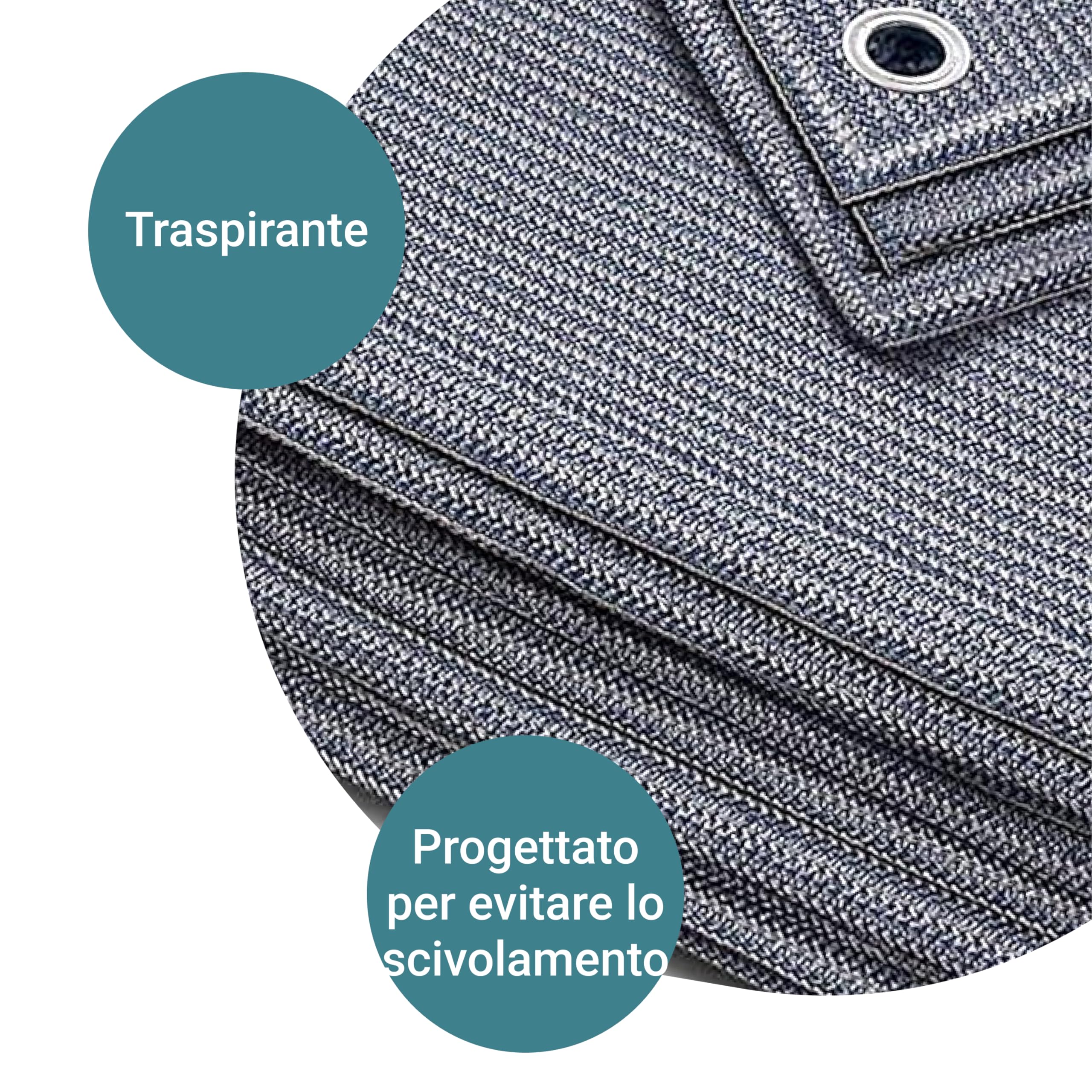 Tappeto Da Campeggio 250X600Cm - Blu/Grigio - Altamente Robusto E Lavabile (Hdpe) + Inclusi: 8 Picchetti