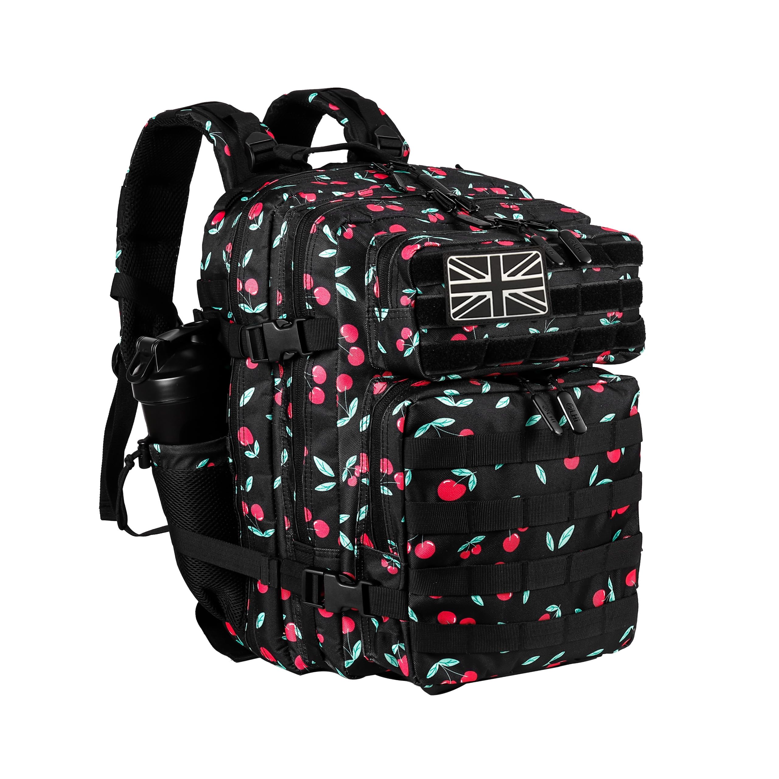 LHI Tactical Military Backpack for Men and Women 35L Army Assault Pack Bag Small Rucksack with Bottle Holder - Cherry โ image 1