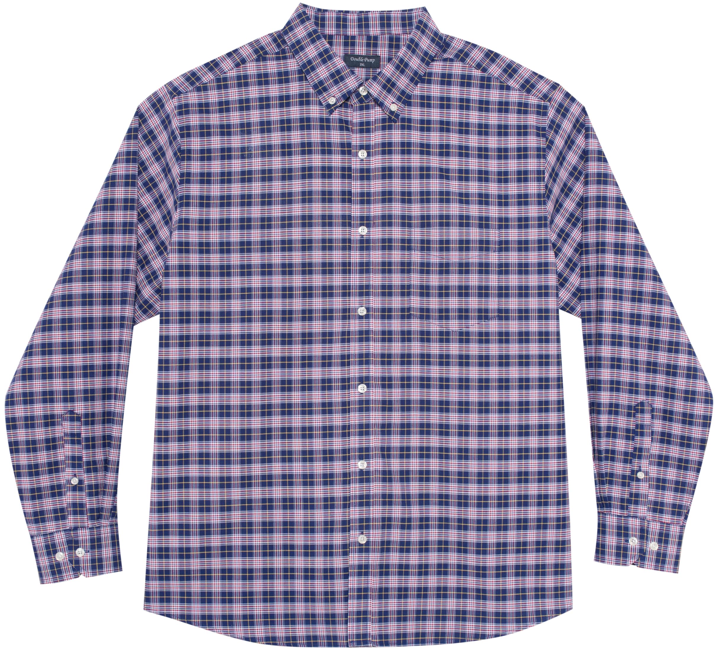 Big and Tall Oxford Dress Shirt for Men Button Down Shirts Long Sleeve Casual Shirt from XXL(T) to 6XL(T)