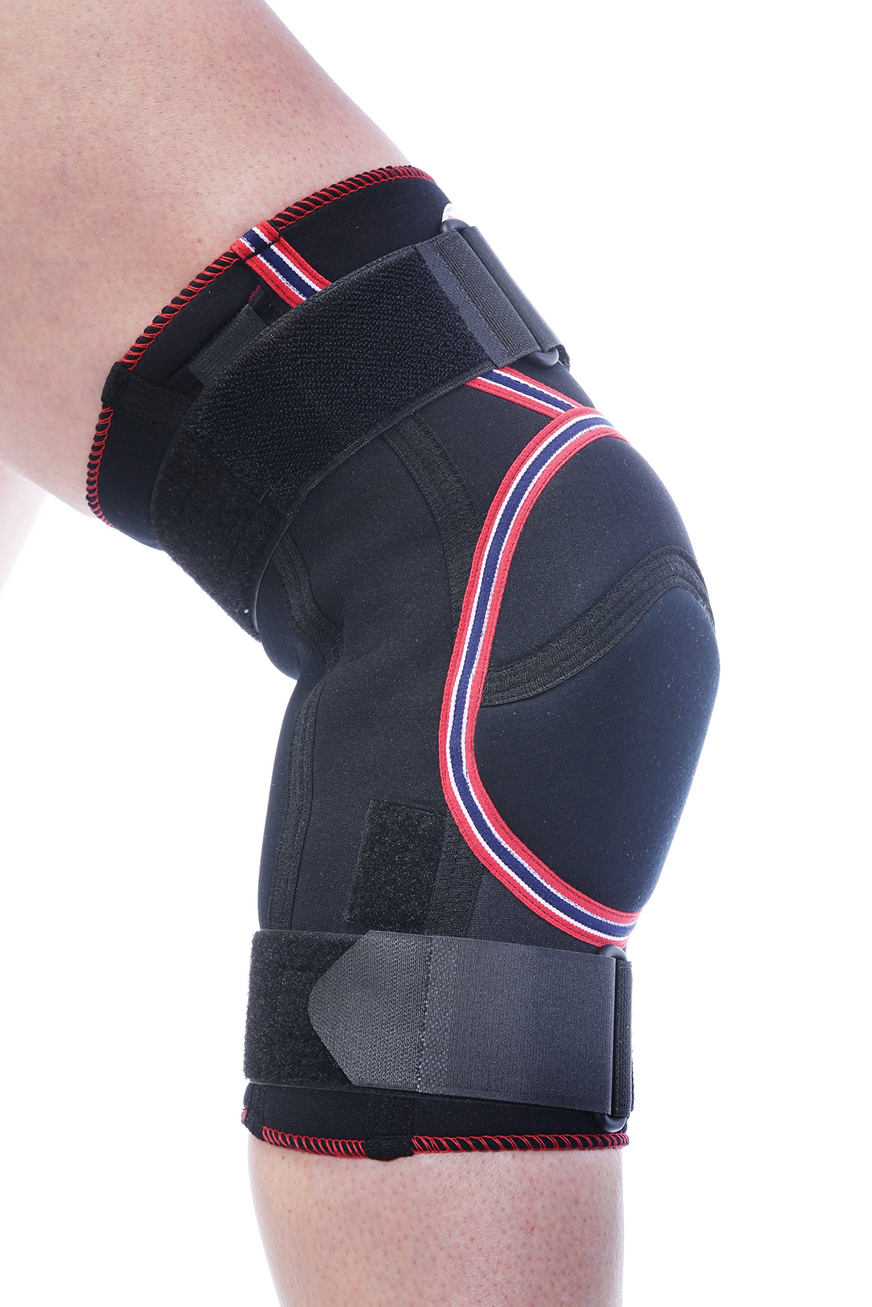 TSM Sportbandage Kniebandage mit Polster und Schienen Pro, XL, 3753