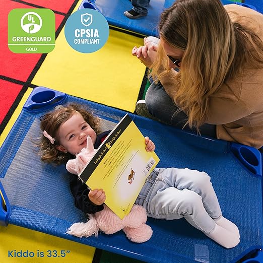 ECR4Kids Cuna Apilable con Sábana, Azul, 6 Unidades miniatura 8