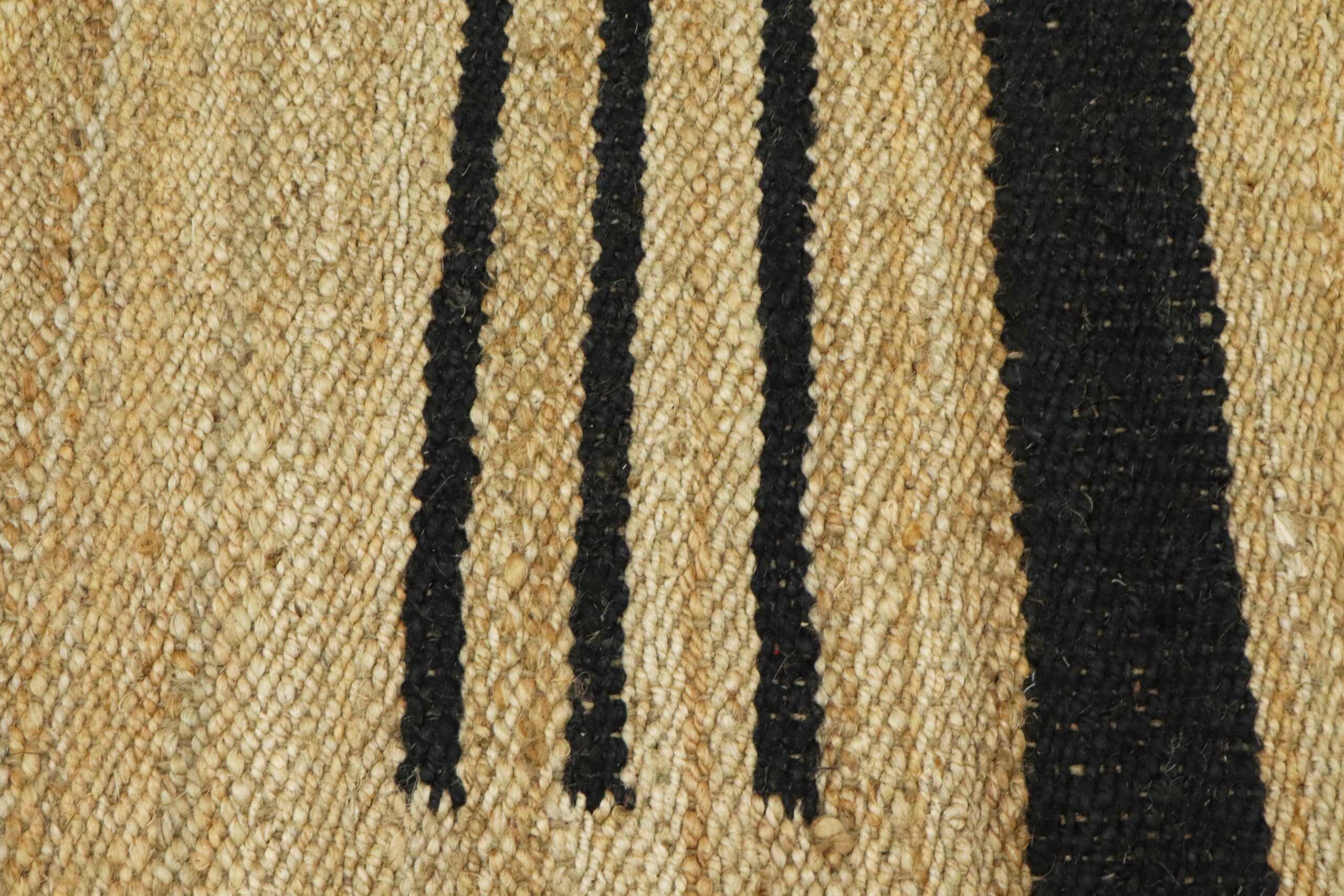 Tappeto in iuta intrecciata a mano, 6,3 x 35,5 cm, motivo geometrico naturale, marrone e beige, resistente, per interni ed esterni, ideale per corridoio, ingresso, scale, corridoio