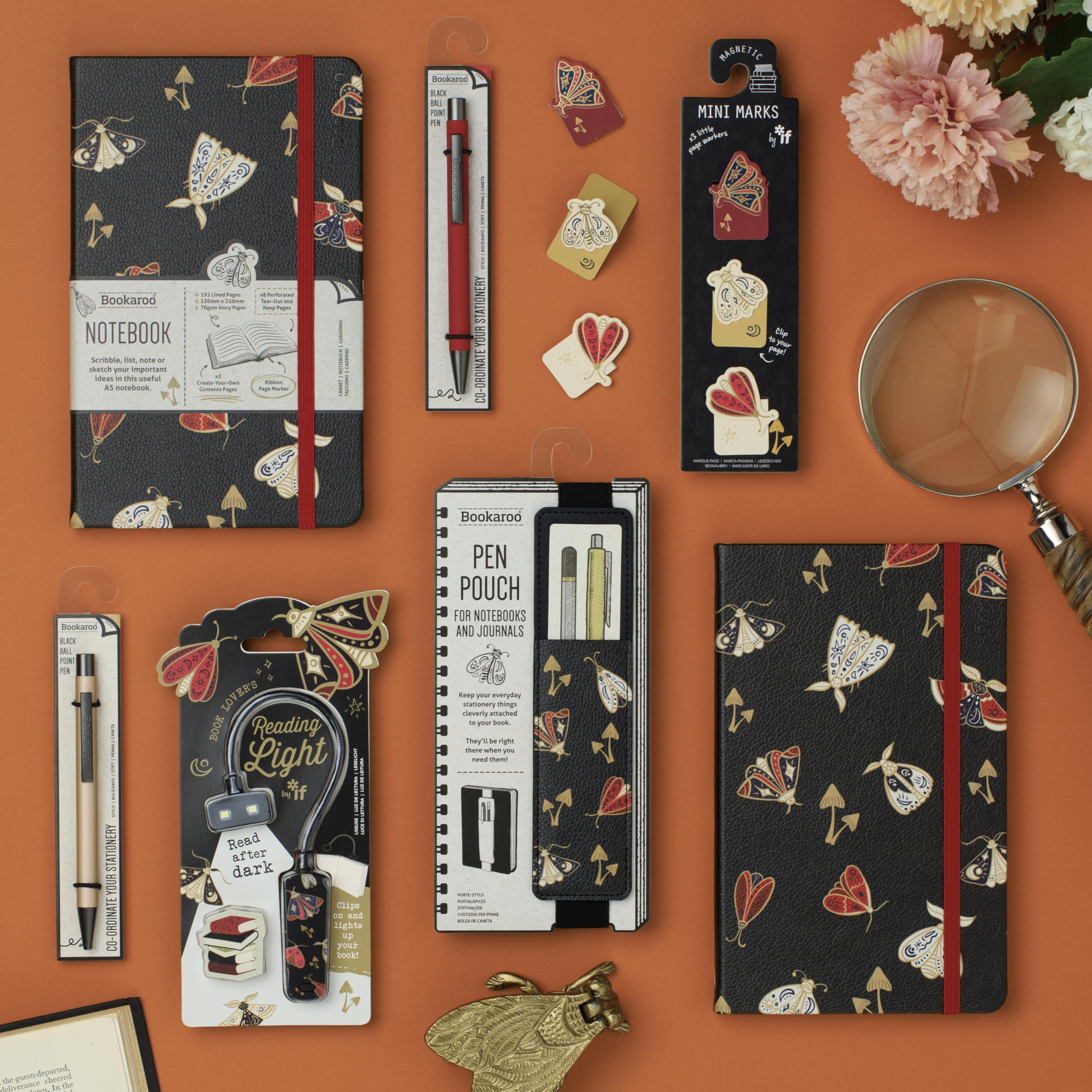 IF Bookaroo Pen Pouch - Moths - Image 3