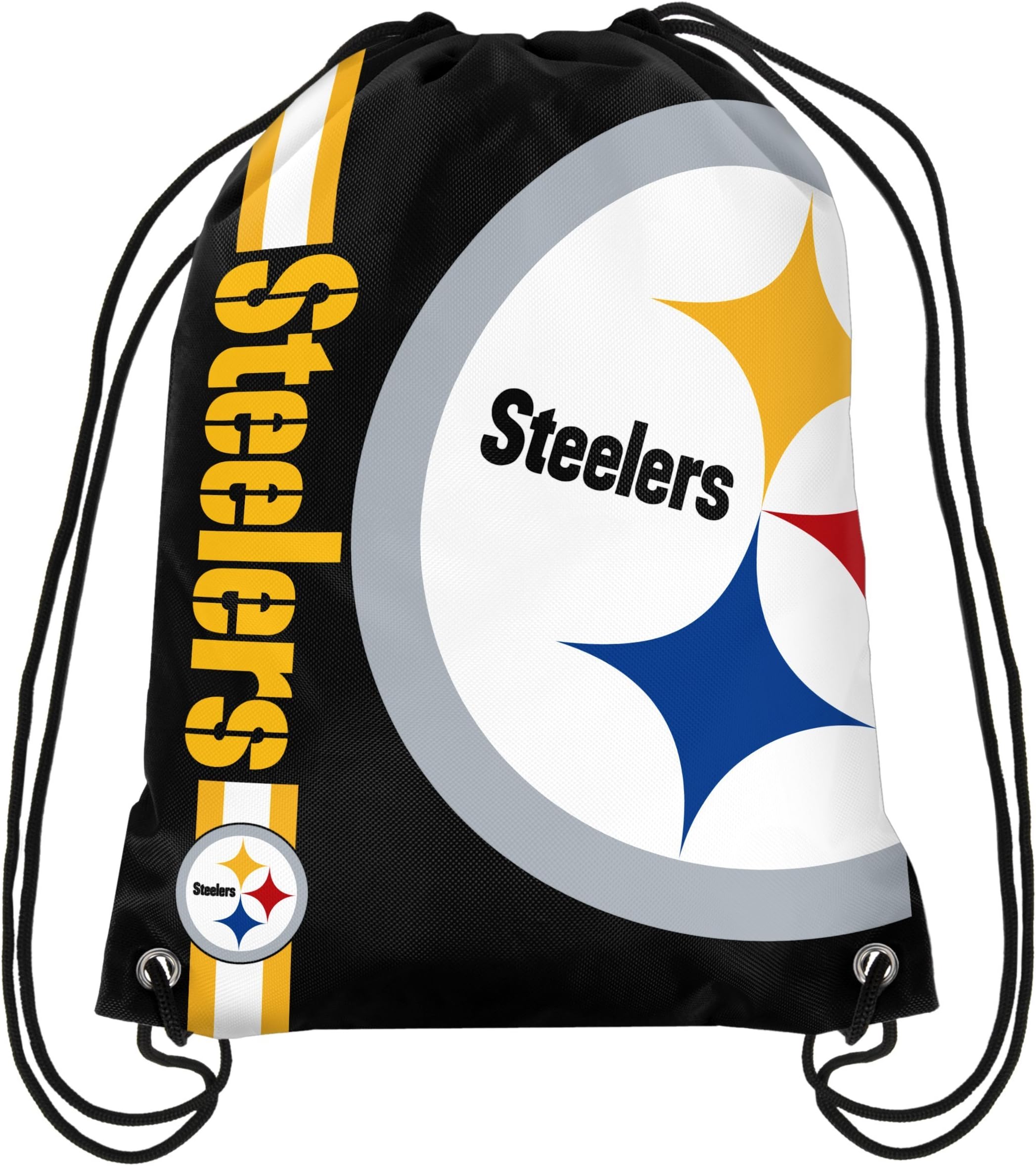 FOCO Pittsburgh Steelers NFL Big Logo Drawstring Backpack