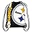 FOCO Pittsburgh Steelers NFL Big Logo Drawstring Backpack