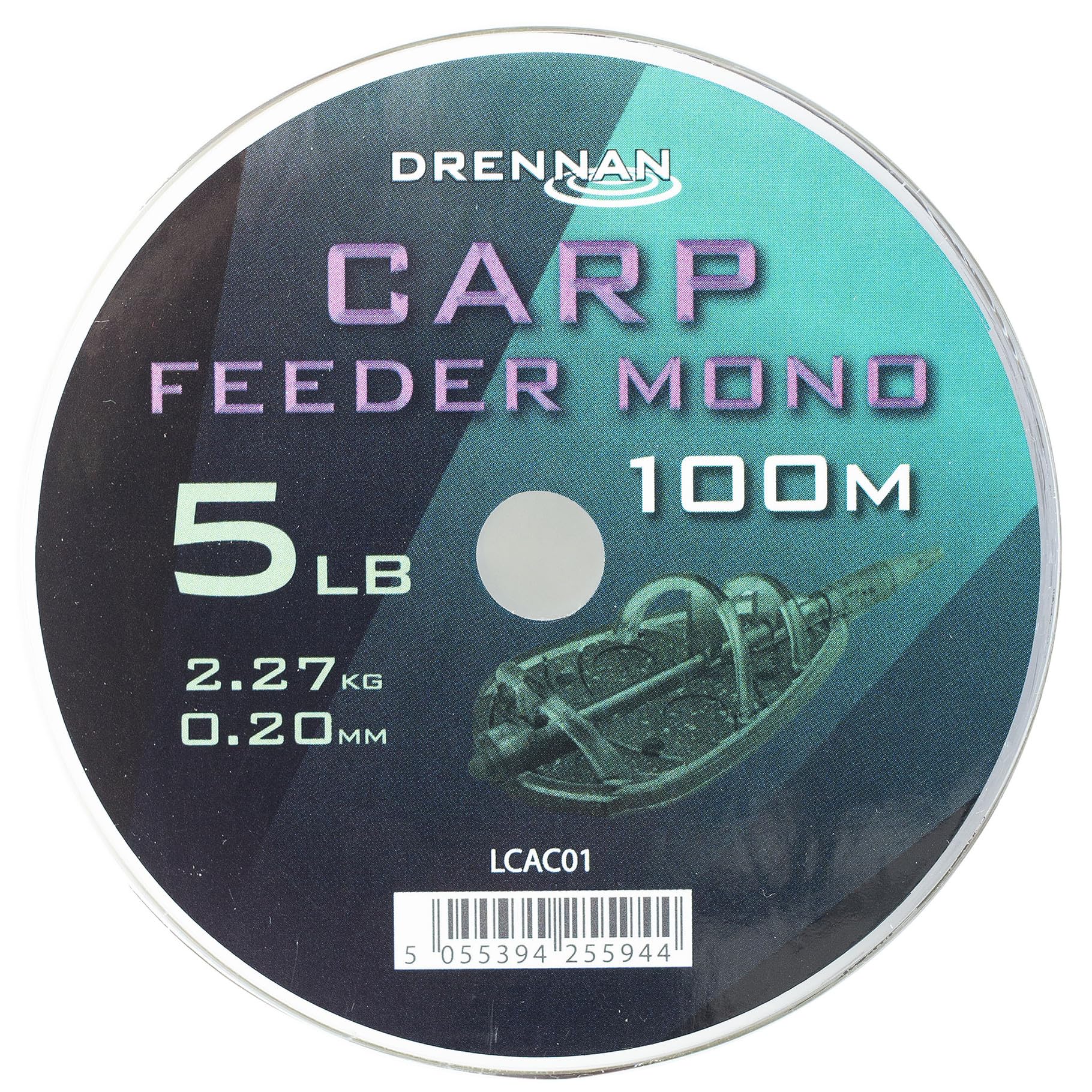 Drennan Carp Feeder Fast Sinking Mono Dark Brown Fishing Line 100m Spool (5lb)