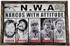 Arimex N.W.A. Narcos With Attitude El Chapo Pablo Escobar Caro Quintero wooden picture frame Mobsters man cave painting Wall art Poster. Tony Montana El Chapo Pablo Escobar Art work (18' X 13')