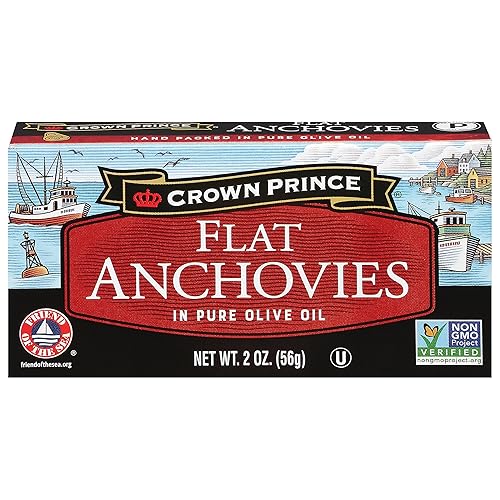 Miniatura 3 de Anchoas planas en aceite de oliva de Crown Prince. En lata de 2 onzas. Paquete de 12 unidades.
