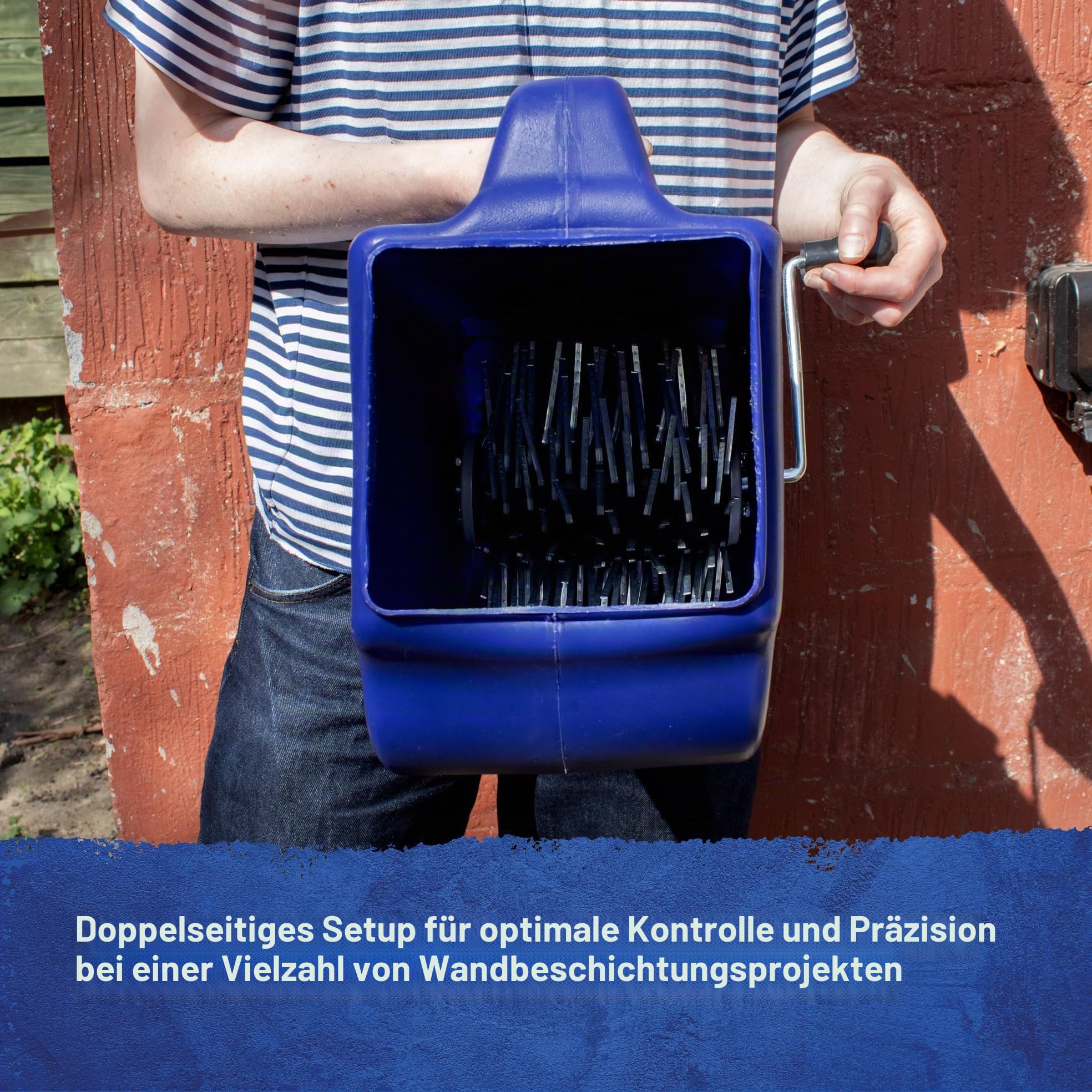 Faithfull Tyrolean Flicker Machine – Robustes Kunststoff-Handsprühgerät für Innen- und Außenwandanstriche