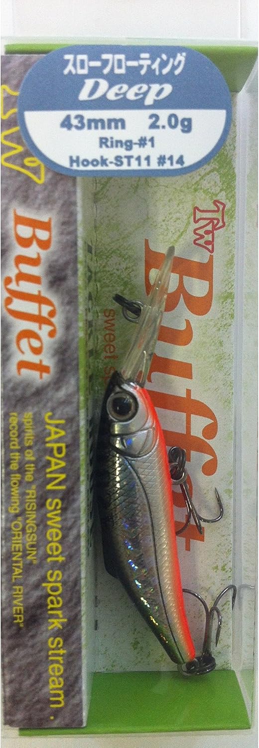 TackleHouse Minnow Buffett FD 1.7 inches (43 mm), 0.08 oz (2 g), Slow Floating FD43 Lure