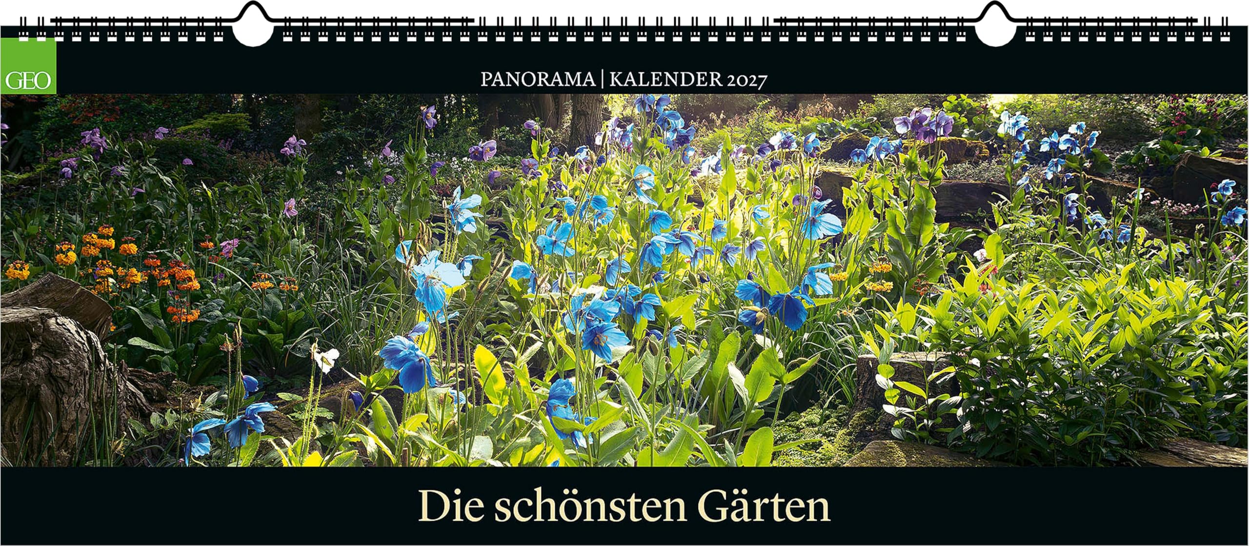 GEO Panorama: Die schönsten Gärten 2027: XXL Wandkalender 120x50cm mit 12 Gartenfotografien, deutschem Kalendarium und Spiralbindung | XXL Wandkalender 120x50cm mit 12 Gartenfotografien, deutschem Kalendarium und Spiralbindung