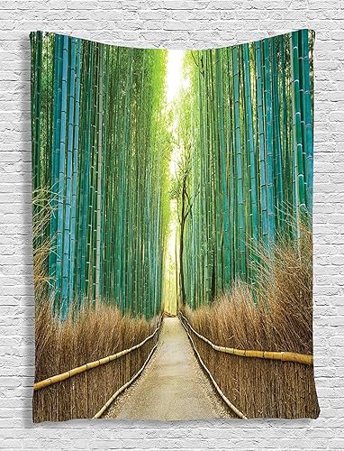 Miniatura 6 de Ambesonne Tapiz vintage, auto viejo frente a un edificio abandonado en La Habana, paisaje urbano cubano, colgante de pared ancho para dormitorio,