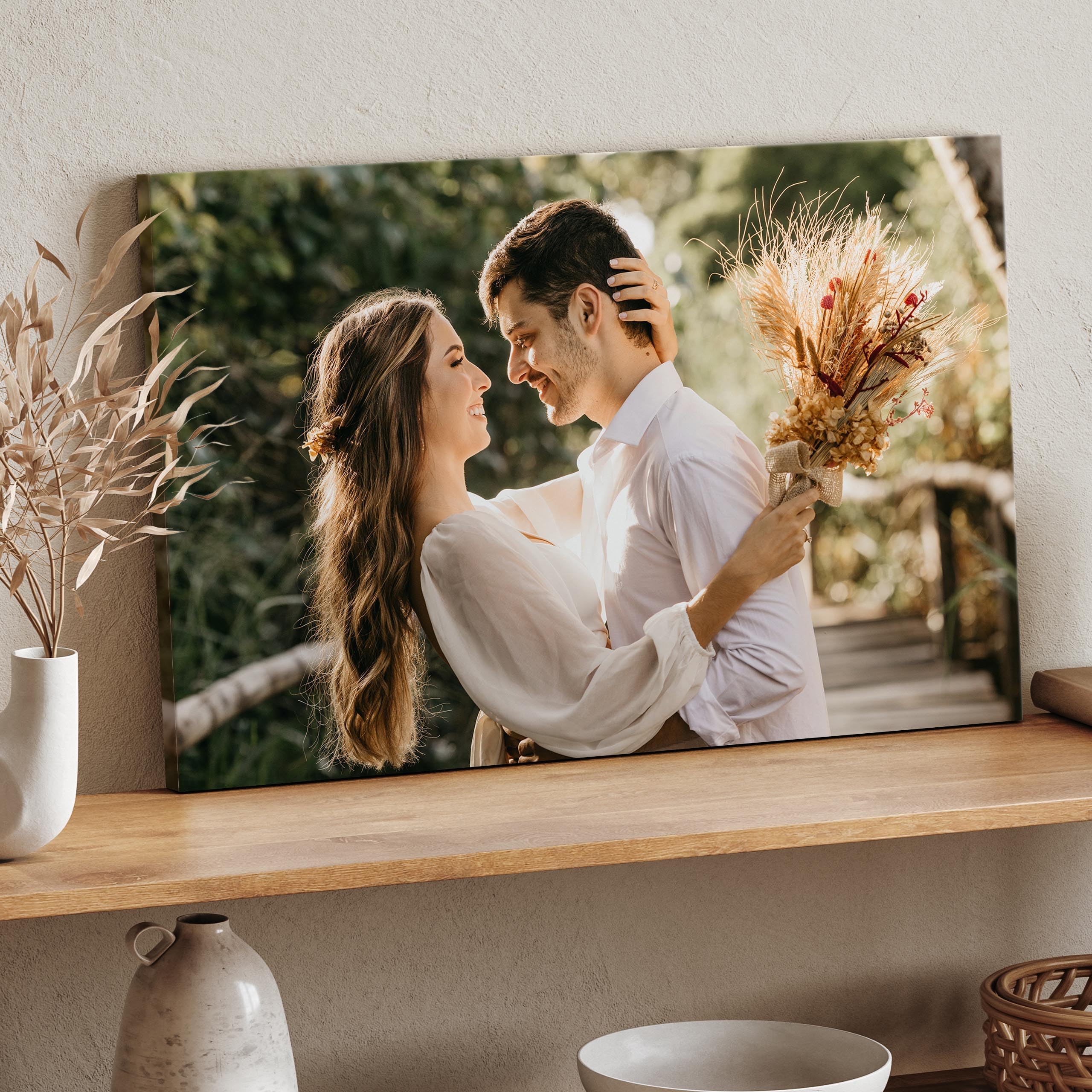 Muralo Personalisierte Leinwand mit eigenem Bild, Wandbild - 120x80 cm | Foto-Leinwandbild, hochauflösender Druck, lebendige Farben - ideal für Wohnzimmer und Schlafzimmer, Ein Geschenk fürs Leben