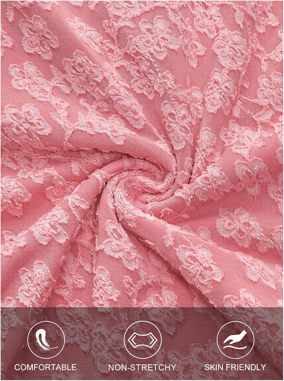 MEROKEETY Women's Floral 2025 Fall Midi Dresses Long Sleeve Square Neck Flowy A Line Wedding Ruched Dress Pockets - Image 5