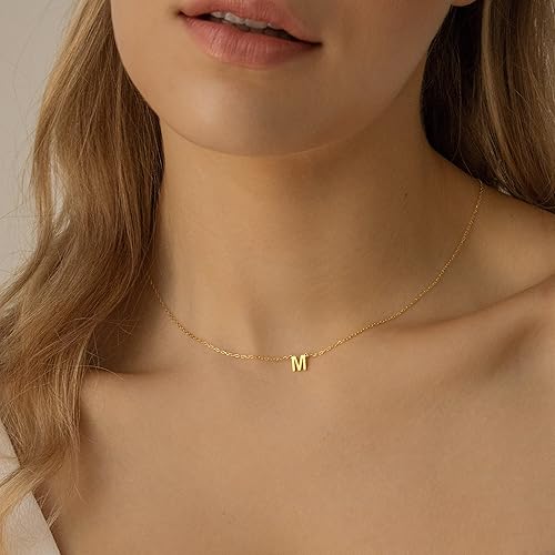 Miniatura 3 de Hayopi Initial Necklaces for Women,Dainty Gold Plated Letter Necklace Name Personalized Monogram Pendant Necklace Simple Cute Initial Necklace