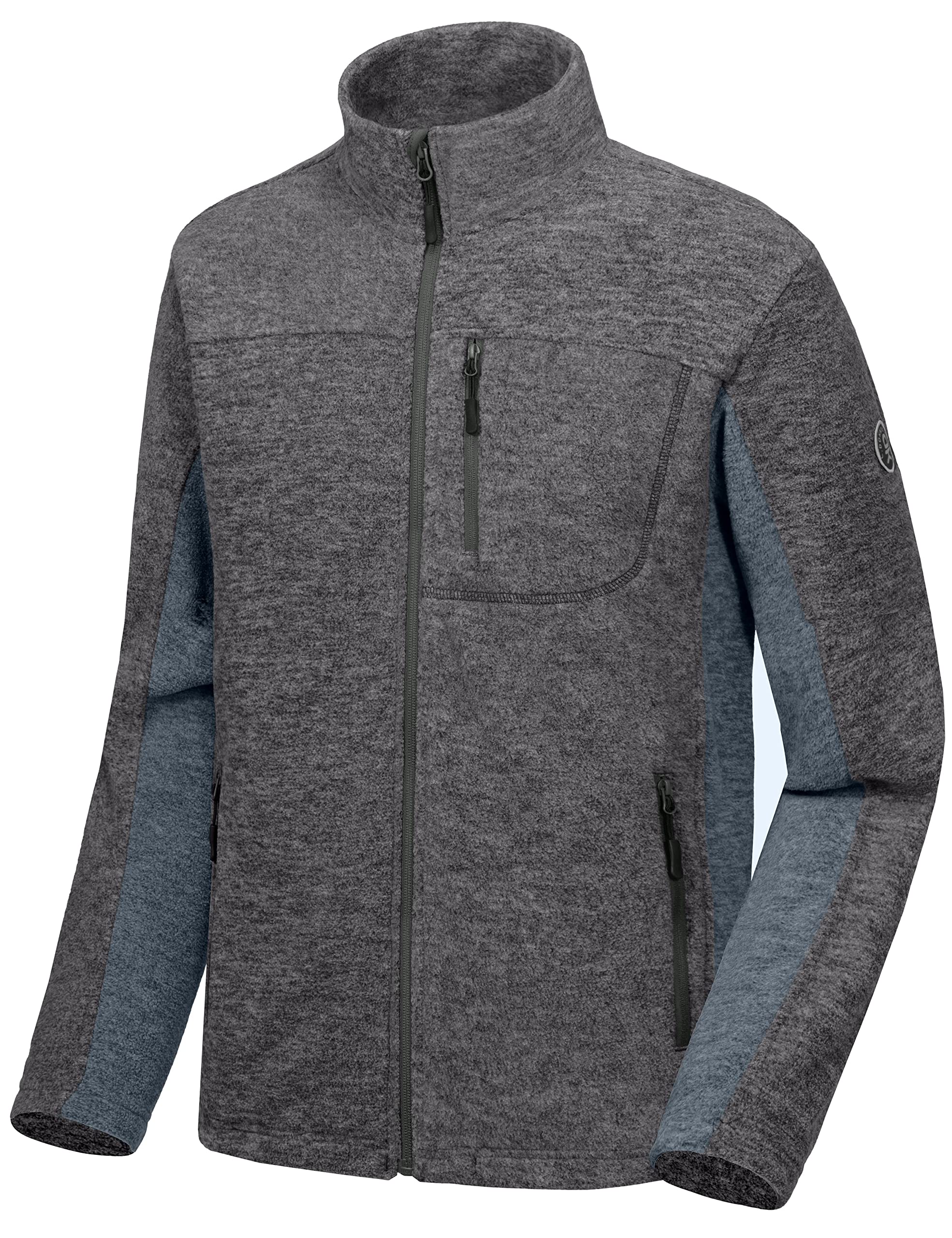 Little Donkey AndyMen's Winter Warm Polar Fleece Golf Jacket Lightweight  Thermal Hiking Running Travel Jacket