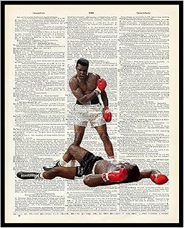 Poster Master Dictionary Art Poster - Muhammad Ali Print - Boxing Art - Sports Art - Gift for Men, Women & Boxing Fans - Great Decor for Bedroom, Dorm, Gym or Living Room - 8x10 UNFRAMED Wall Art