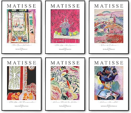 Gwency Design Póster de Henri Matisse – Impresión artística vibrante de obra maestra de arte moderno – Reproducción de calidad de museo – Decoración