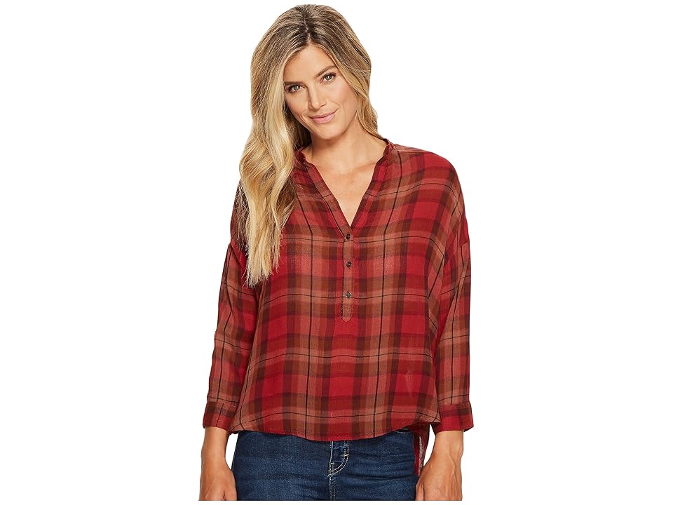 

Lucky Brand Plaid Shirt (Red Multi) Women's Clothing