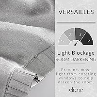Vista 4 de Elrene Home Fashions Versalles Cenefa de cascada de seda sintética para oscurecer la habitación, accesorio para ventanas de dormitorio o sala