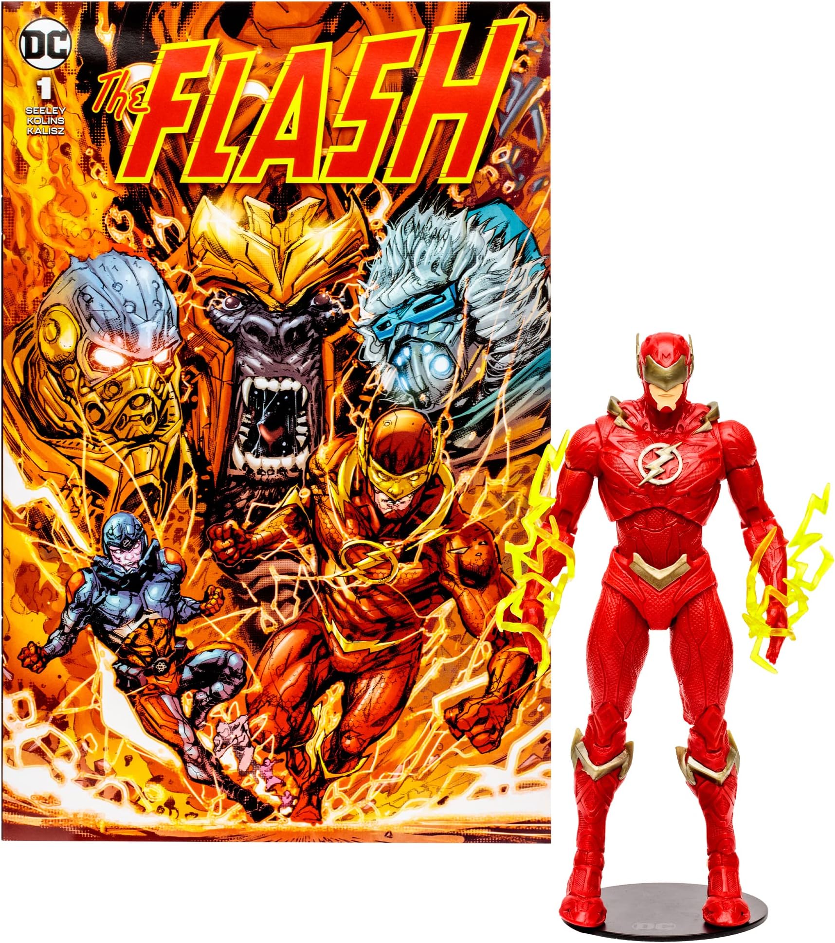 Toys - DC Direct 7IN Figure with Comic - The Flash WV2 - The Flash (Barry Allen)