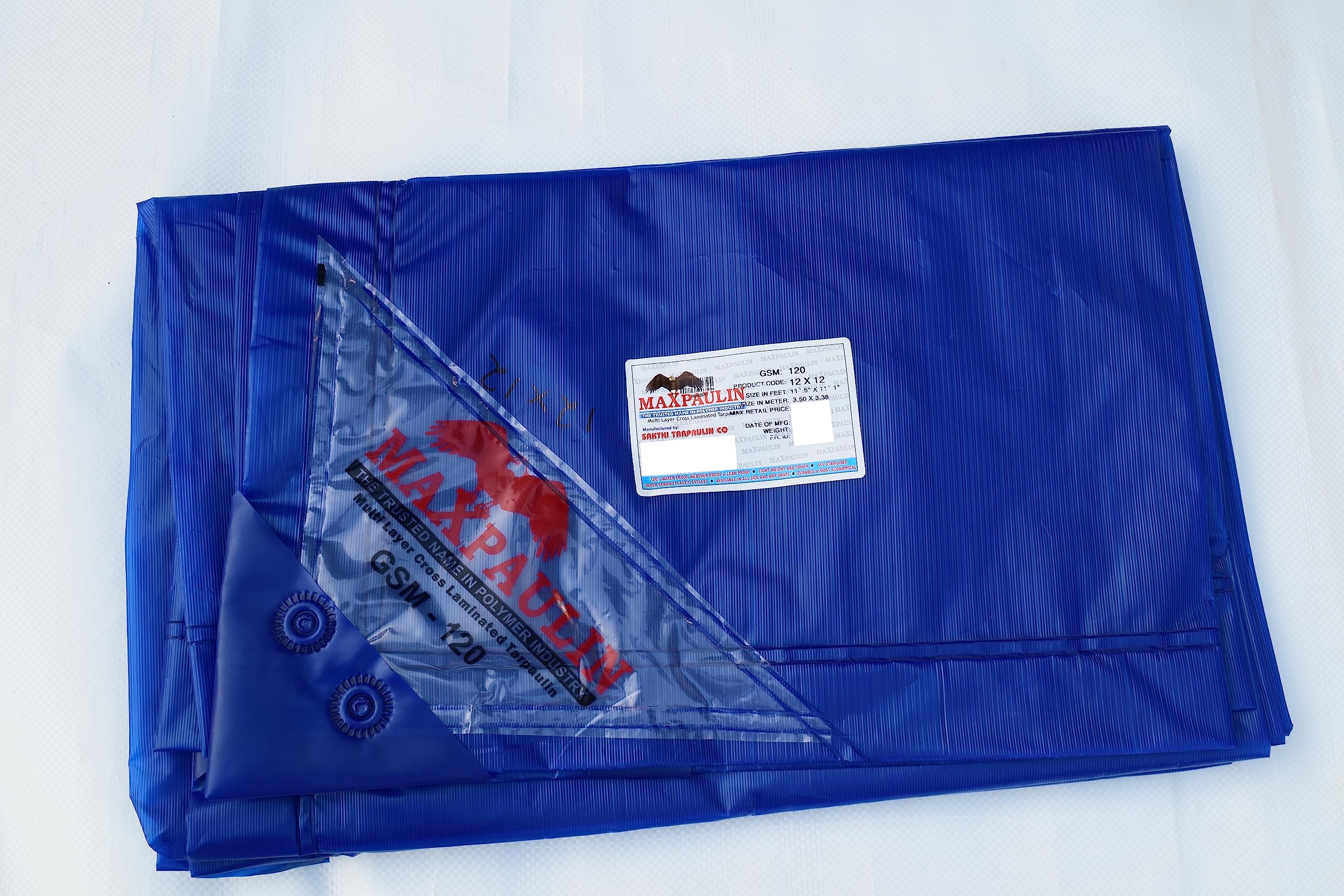 MAXPAULIN 120 GSM - 27 FEET X 12 FEET (Cut Size) - Blue - Multilayered Cross Laminated U.V. STABILISED Plastic Tarpaulin (B0CB6Y266N) Amazon Price History, Amazon Price Tracker