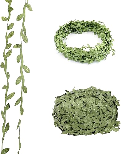 Miniatura 2 de Kare & Kind Vid artificial – 262.5 ft (262 pies) – Hojas de plantas colgantes de imitación verdes – para el hogar, oficina, fiesta, boda y