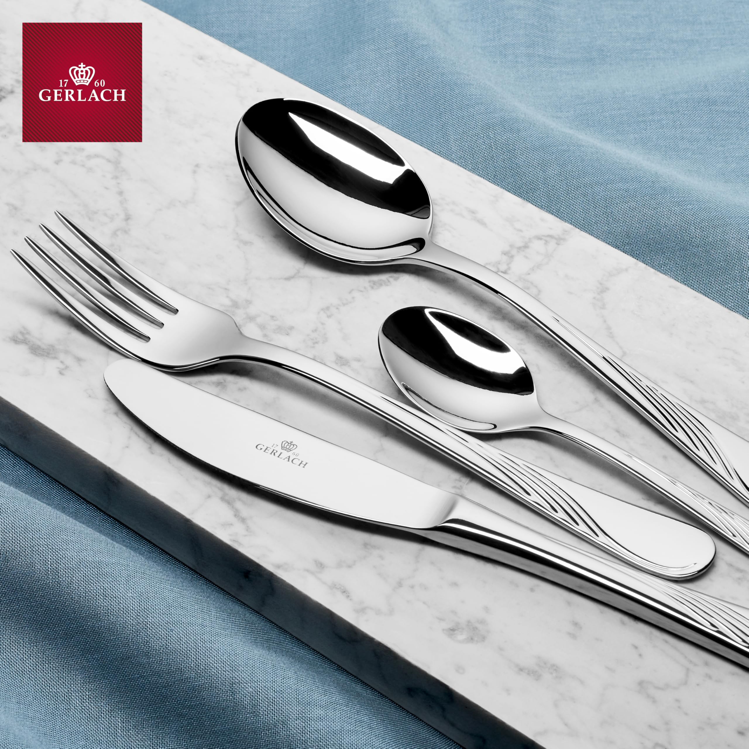 Gerlach - 5901035044319 | Un ensemble de couverts dans une boîte de 24 pcs - Celestia | 18/10 Steel