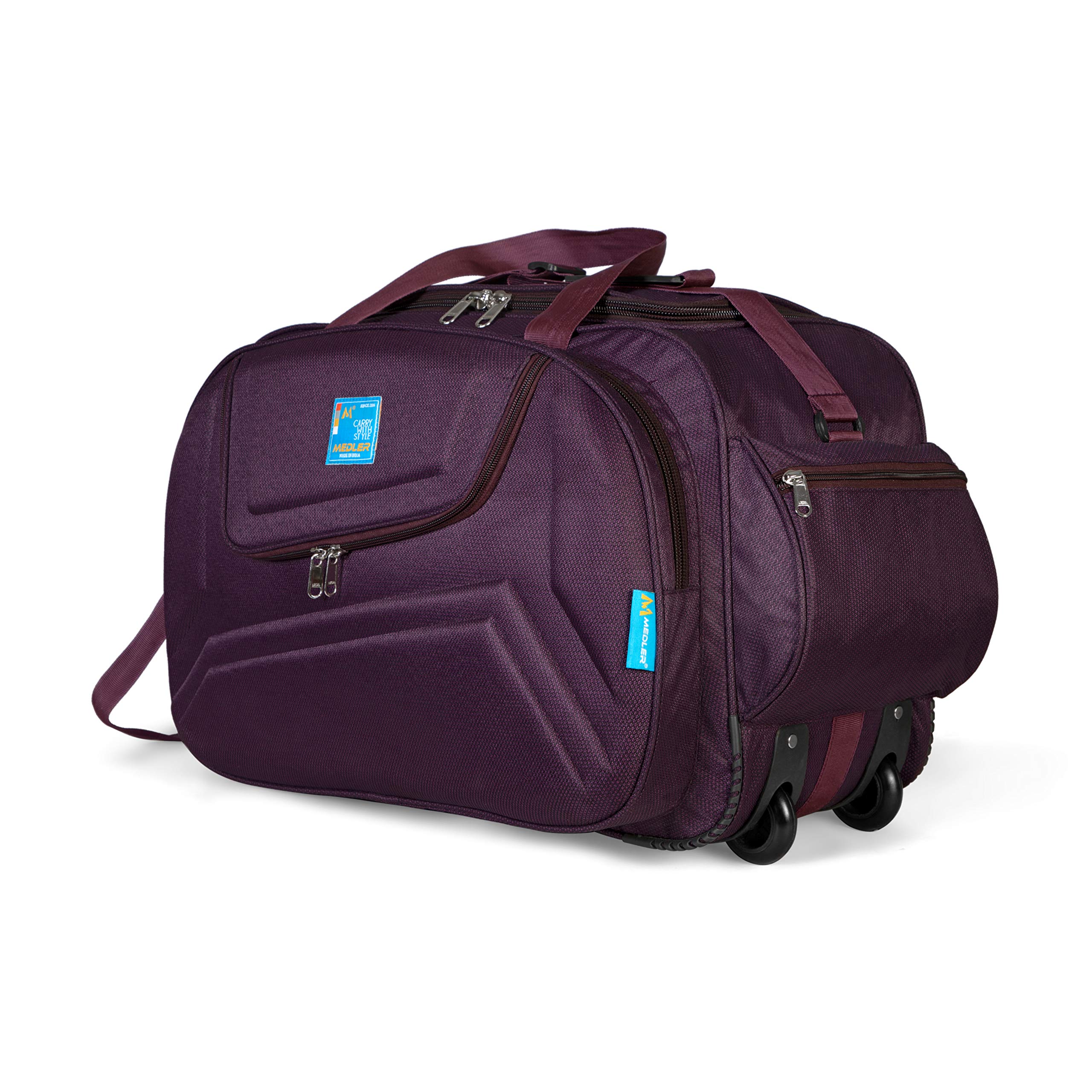 M MEDLER Voltage Nylon 55 litres Waterproof Strolley Travel Duffle Bag- 2 Wheels - Luggage Bag - Purple (B0CQ31NJRG) Amazon Price History, Amazon Price Tracker