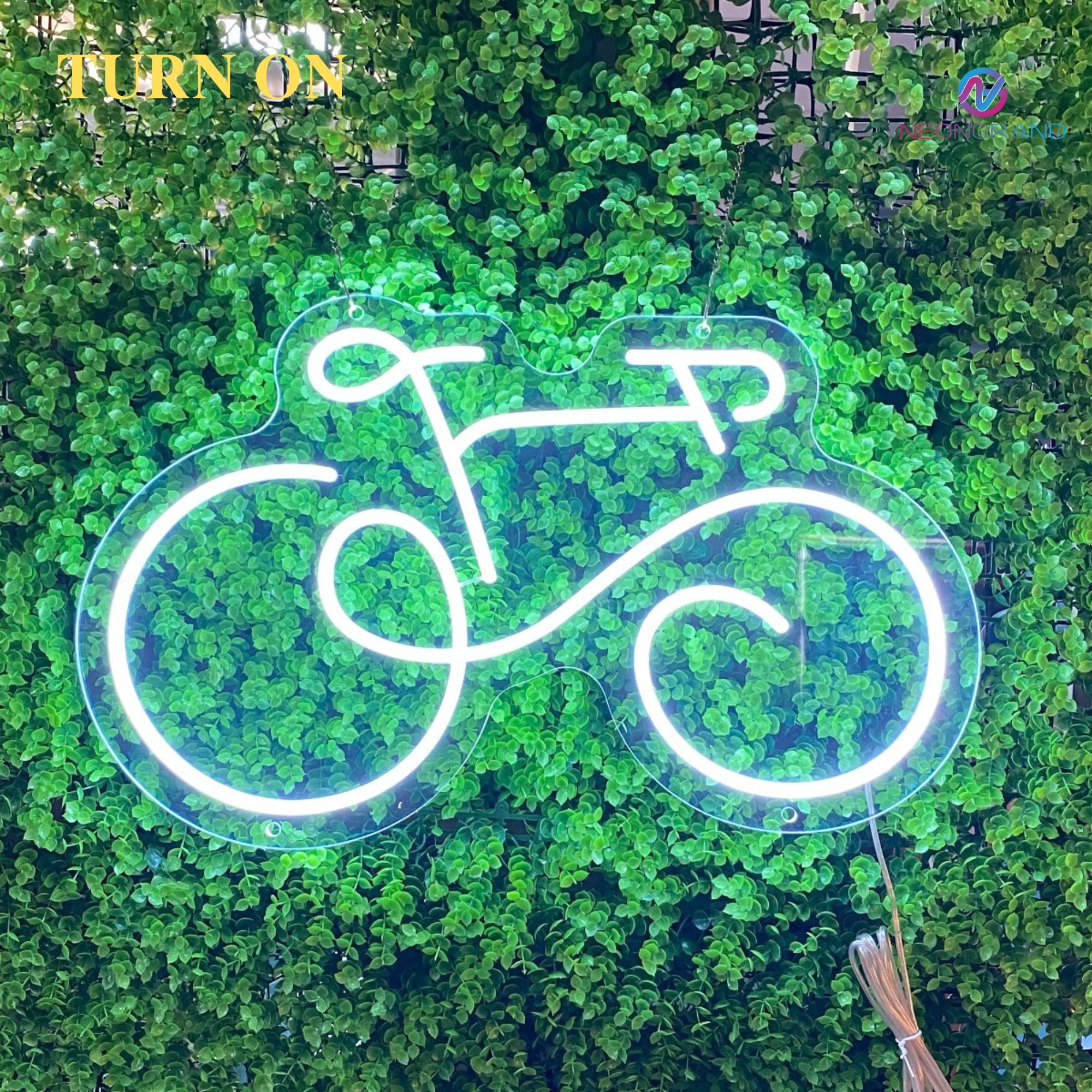 Bicycle LED Neon Sign, Bicycle Wall Decor, Bike Bicycle Neon Sign, Bicycle Neon Light, Led Neon Light, Custom Neon Sign, Wall Sign Decor (White 22x13'')