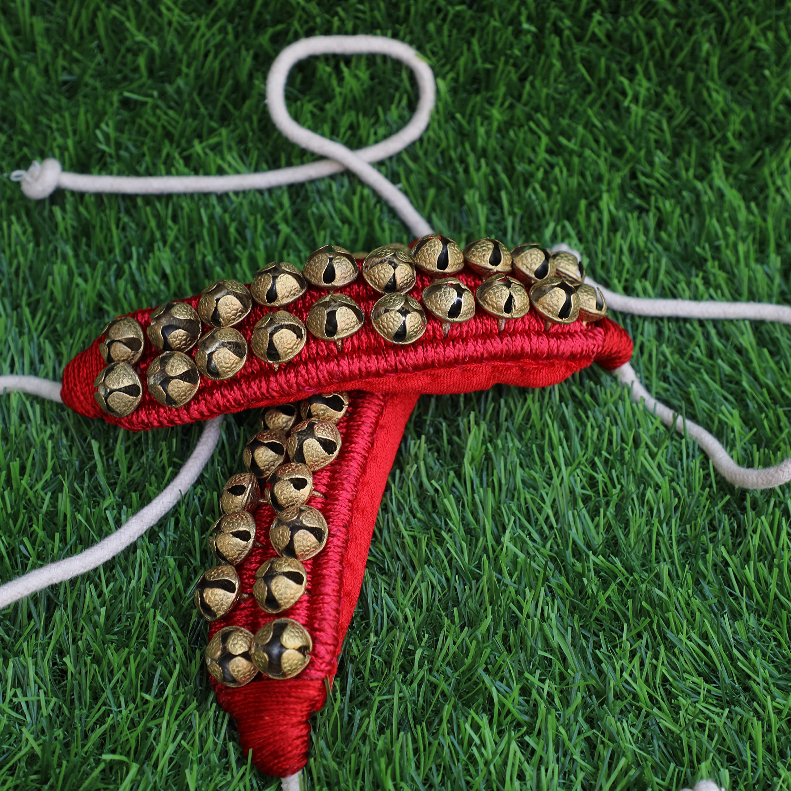 Ankle Bells Ghungroo 3 Line 24 24 Bells Pair Red Cushion Pad