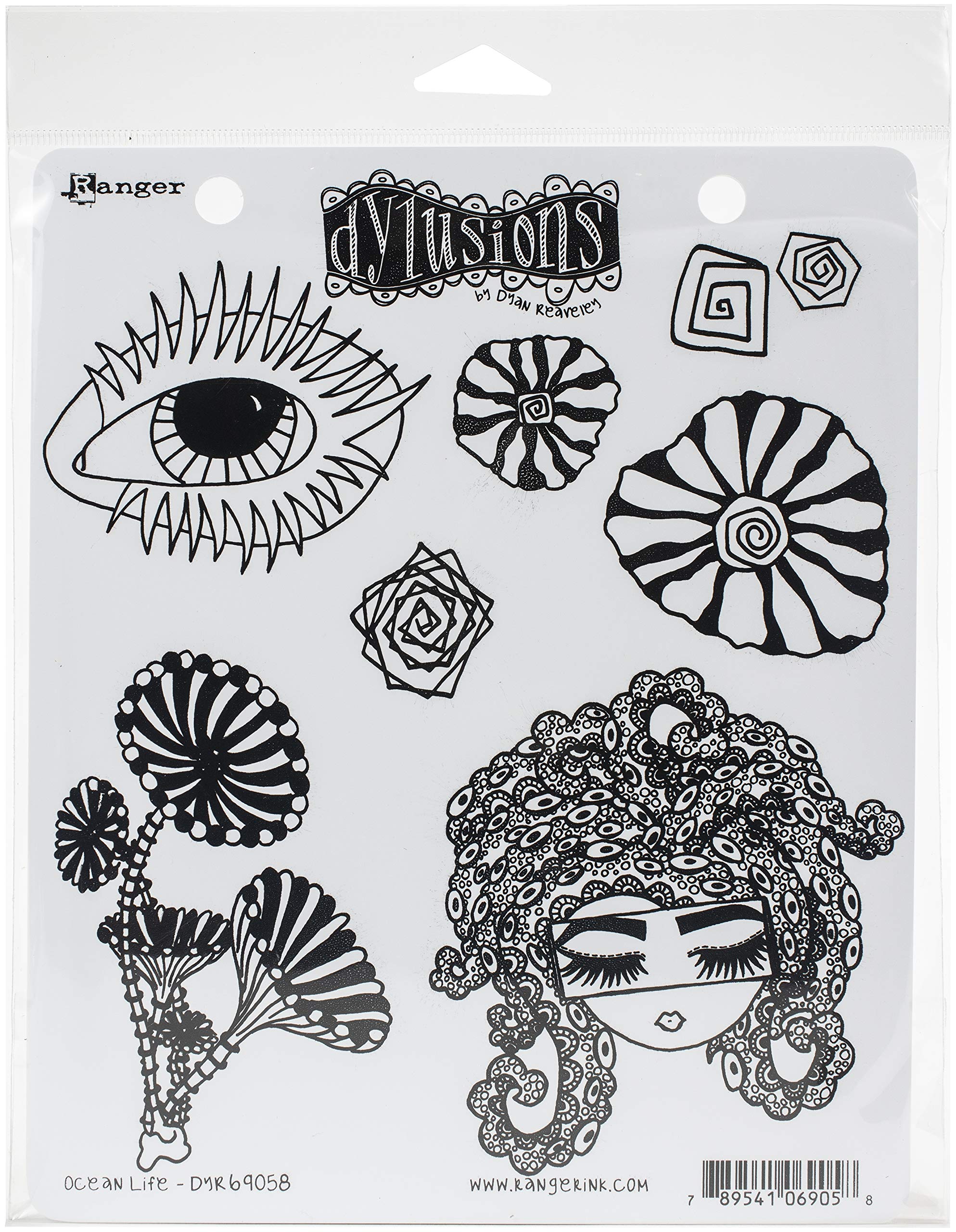 Ranger Ocean Life Dyan Reaveley's Dylusions Cling Stamps