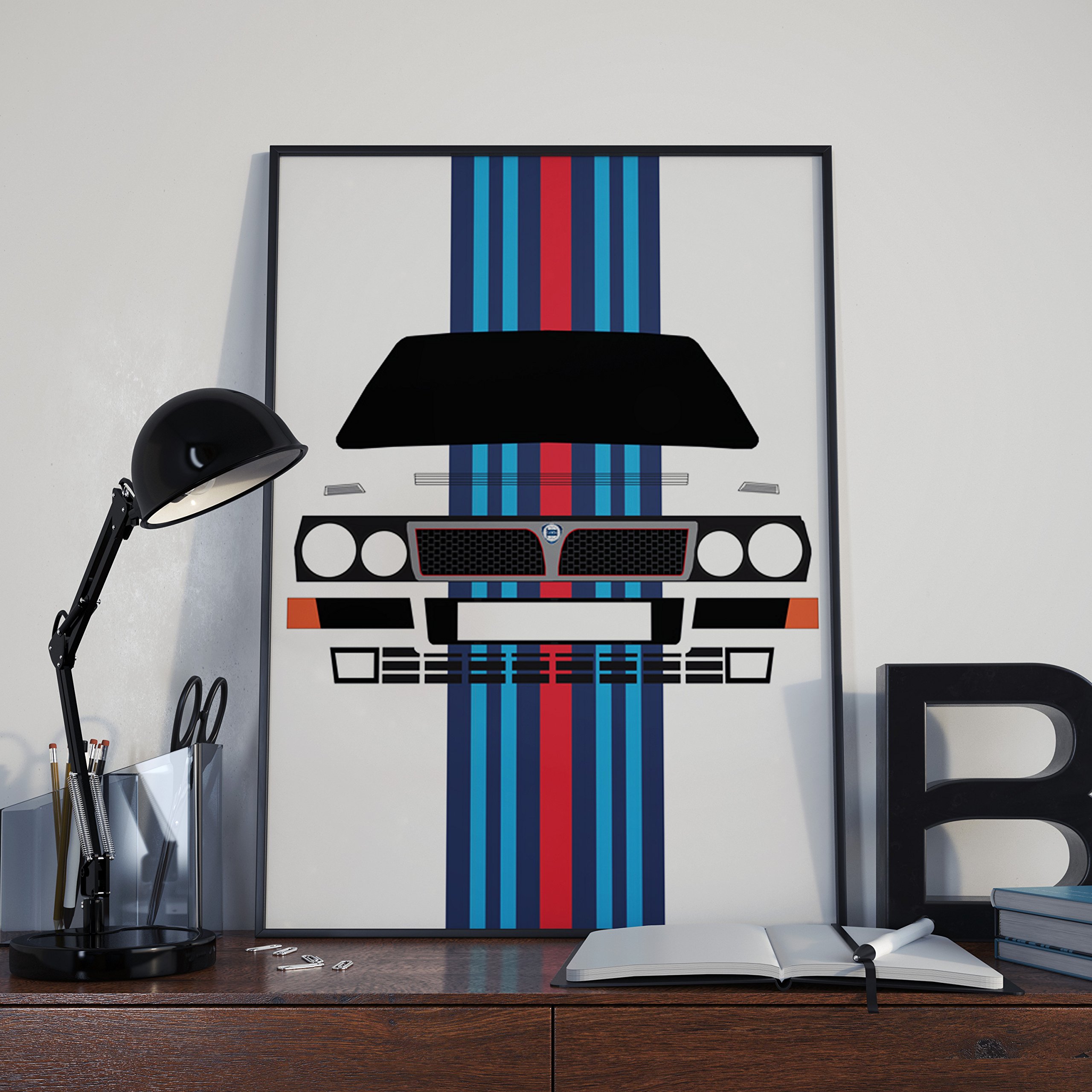 Retro Motor Company Lancia Delta Integrale Martini Print